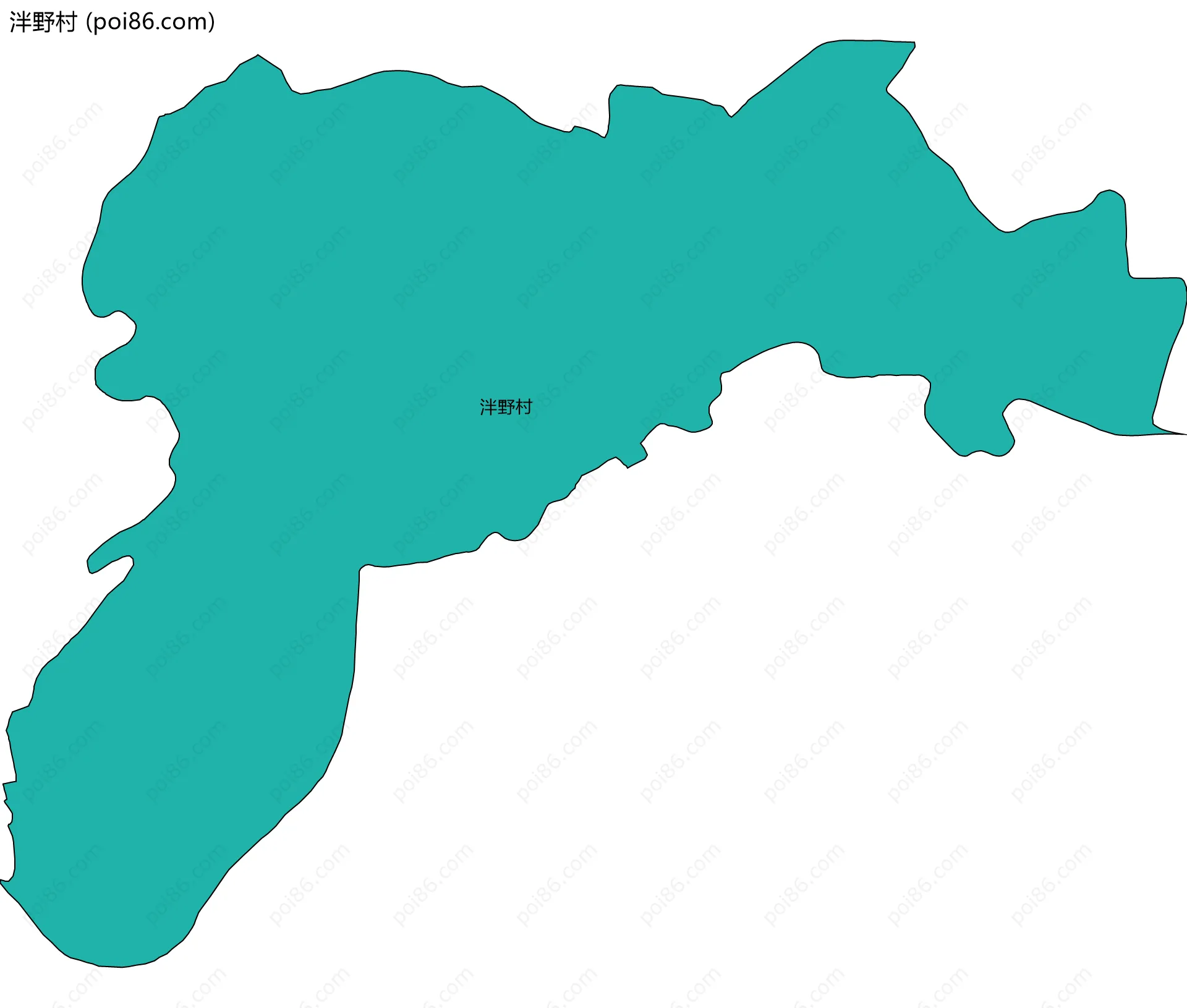 泮野村边界地图