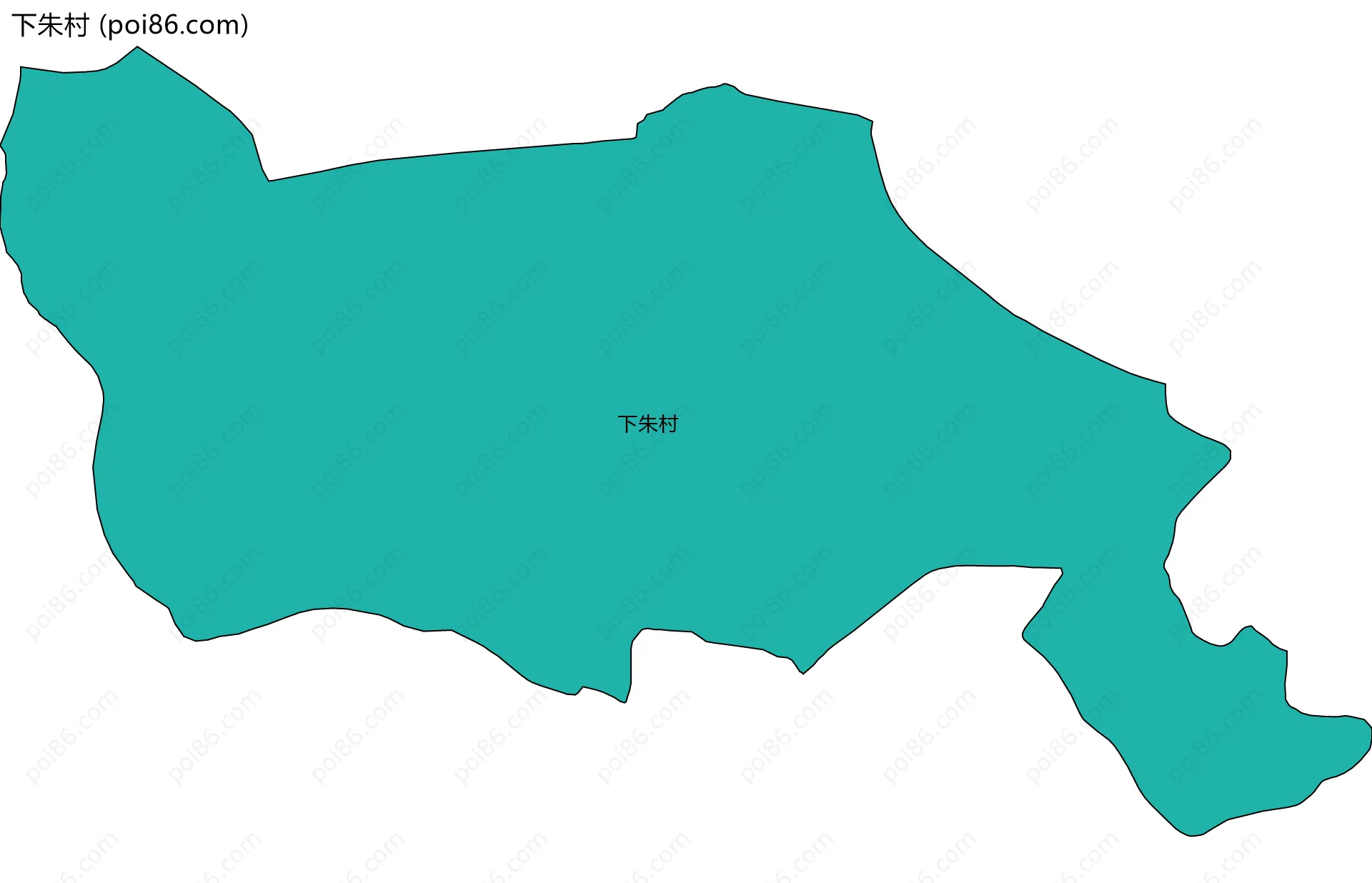 下朱村边界地图