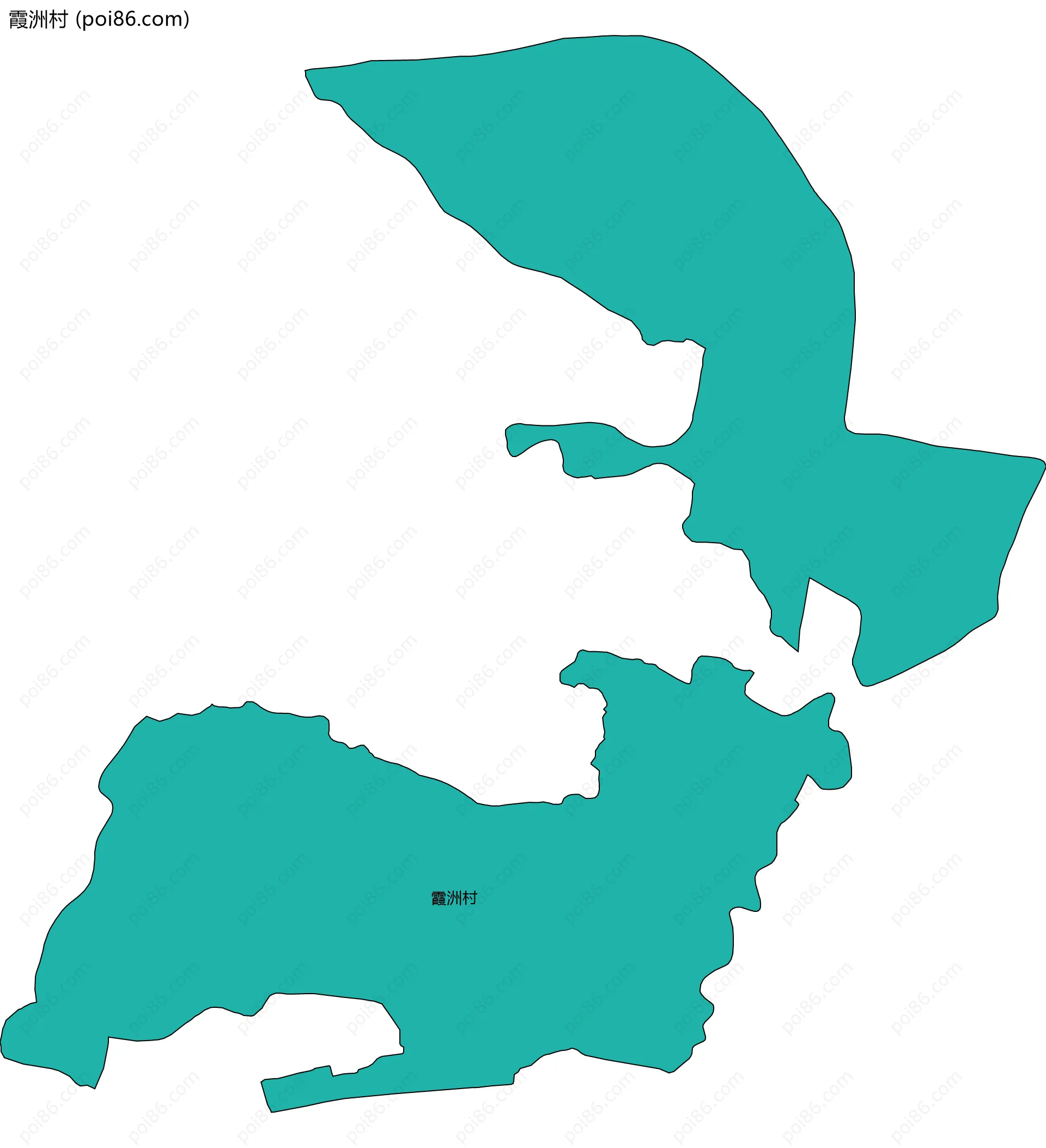 霞洲村边界地图