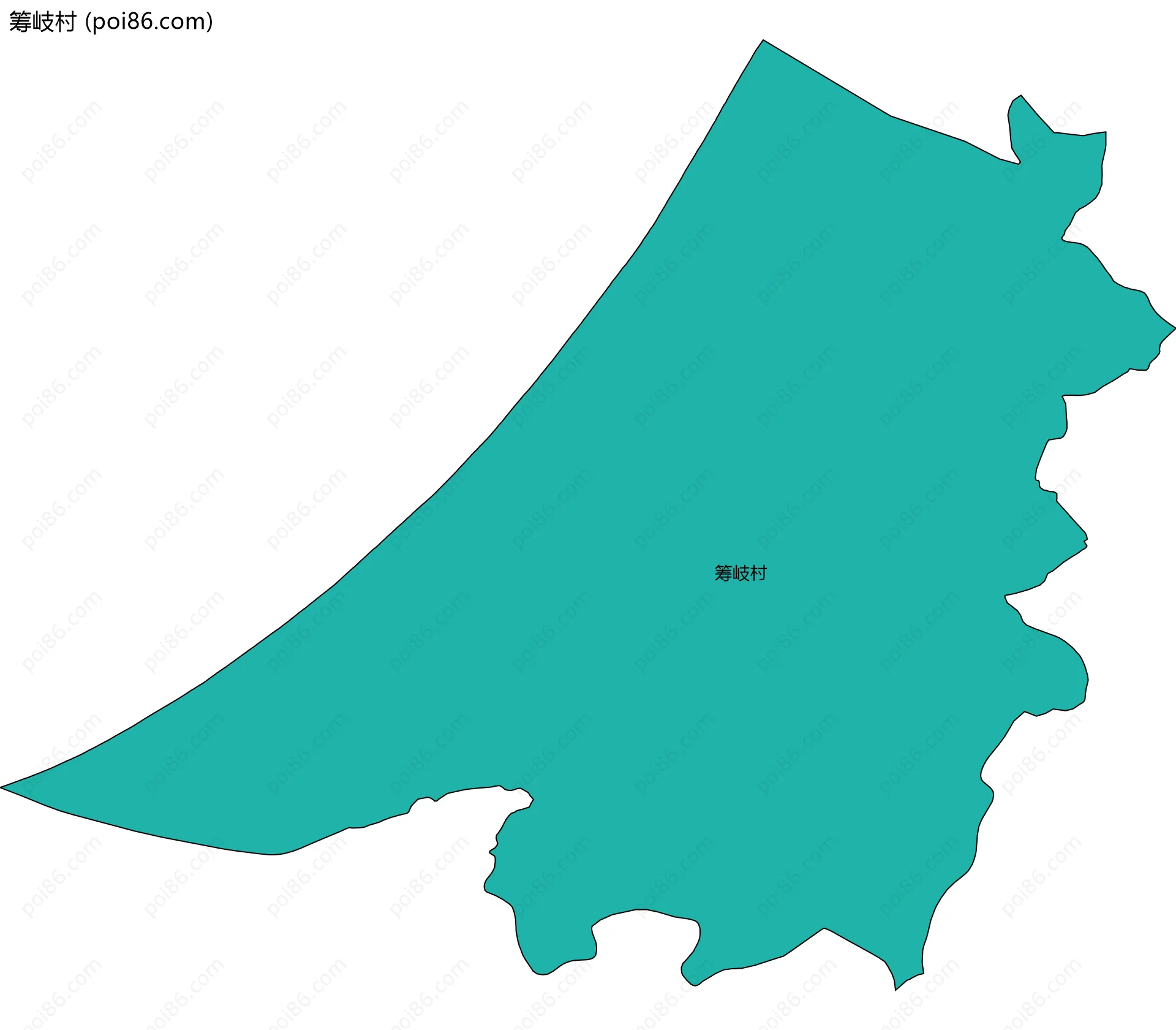 筹岐村边界地图