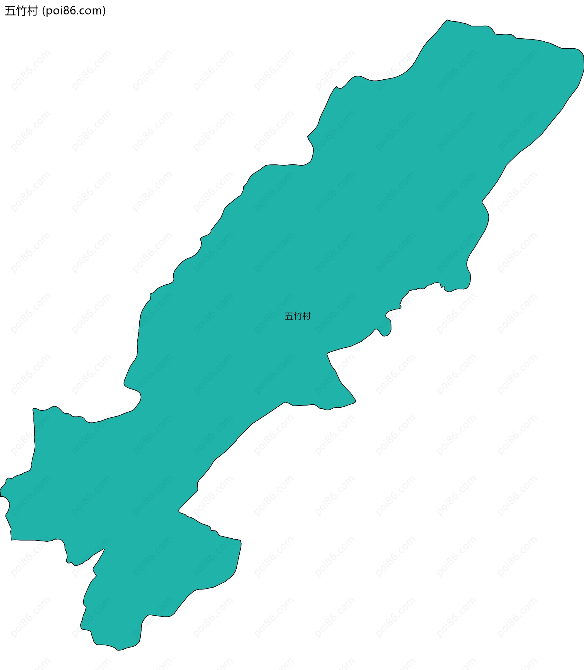 五竹村边界地图