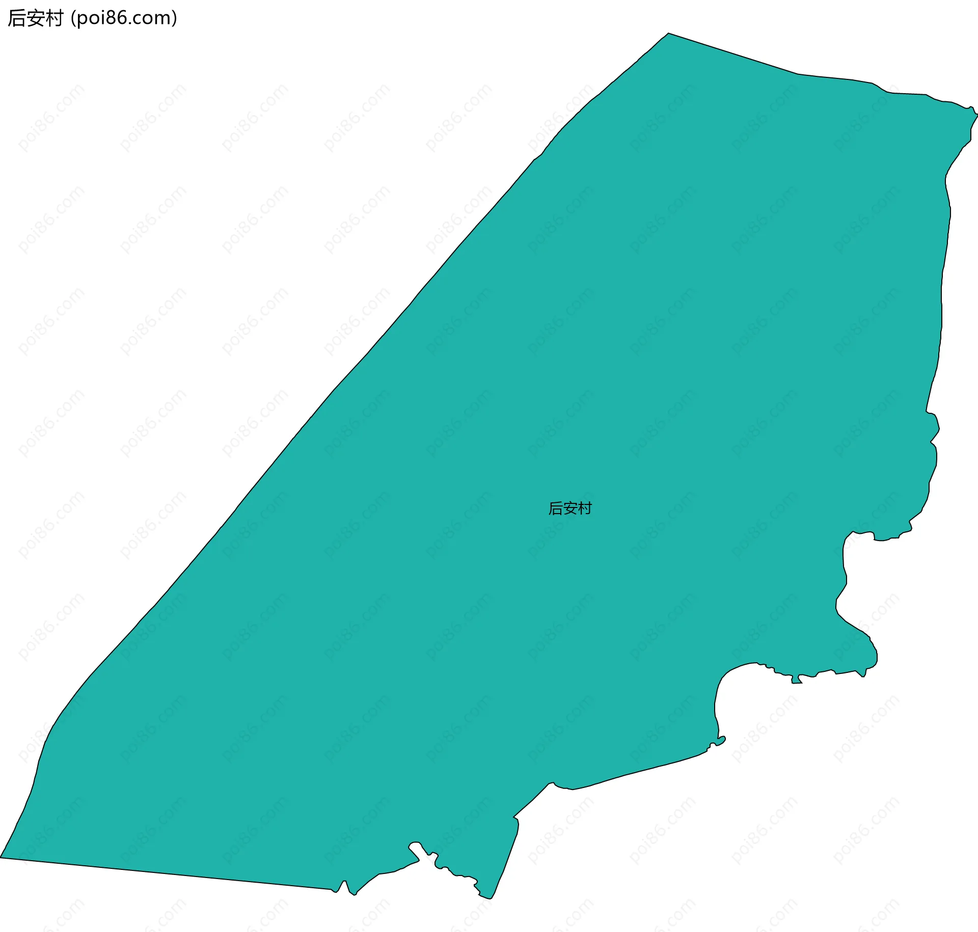 后安村边界地图
