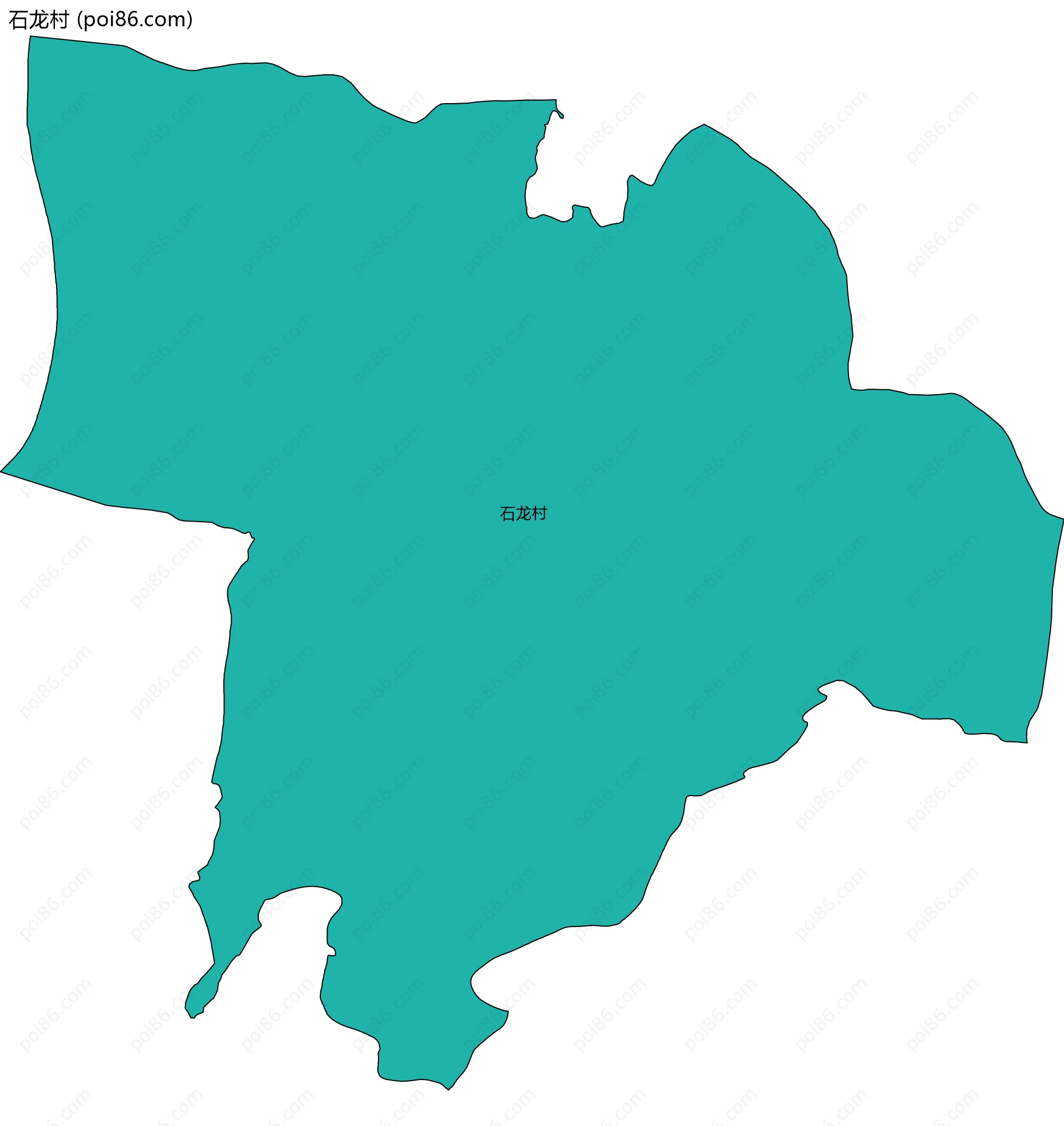 石龙村边界地图