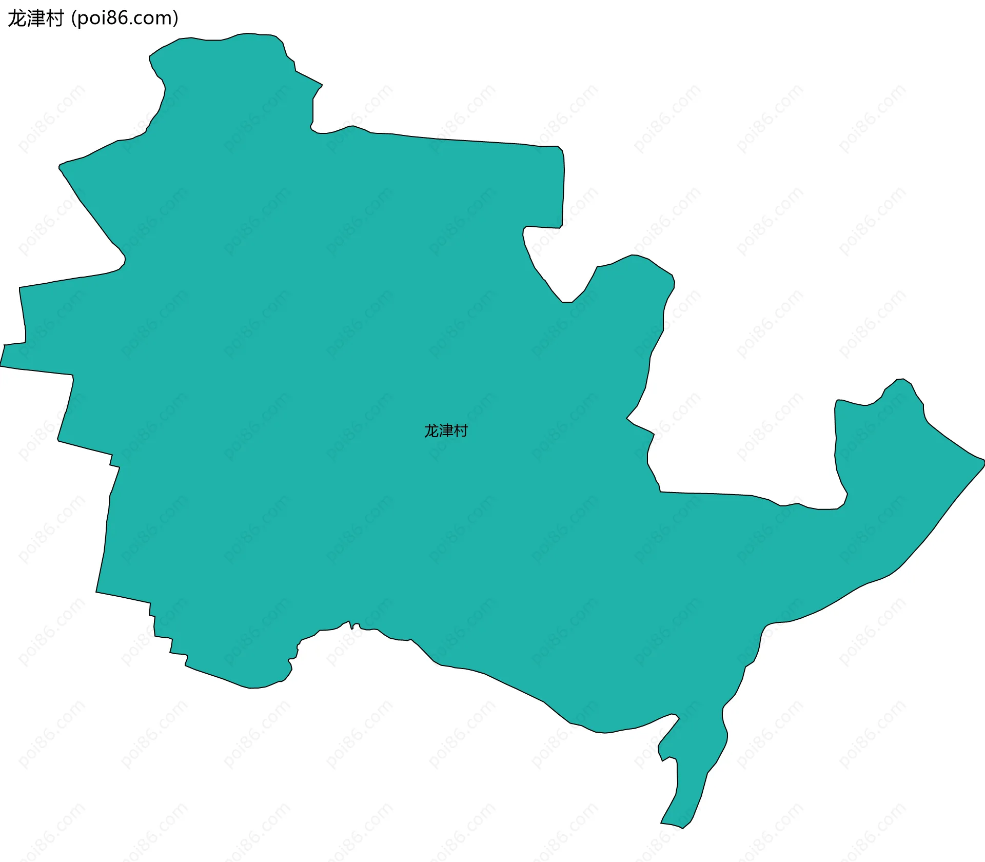 龙津村边界地图