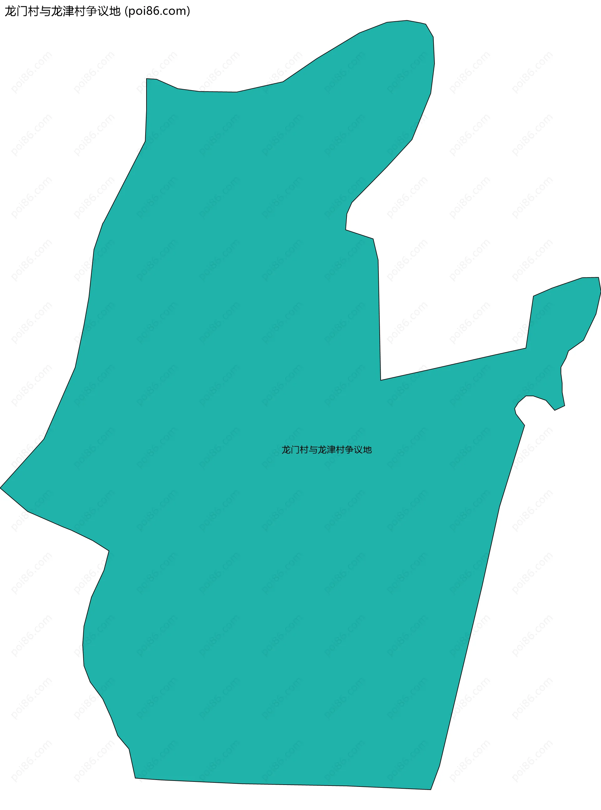 龙门村与龙津村争议地边界地图