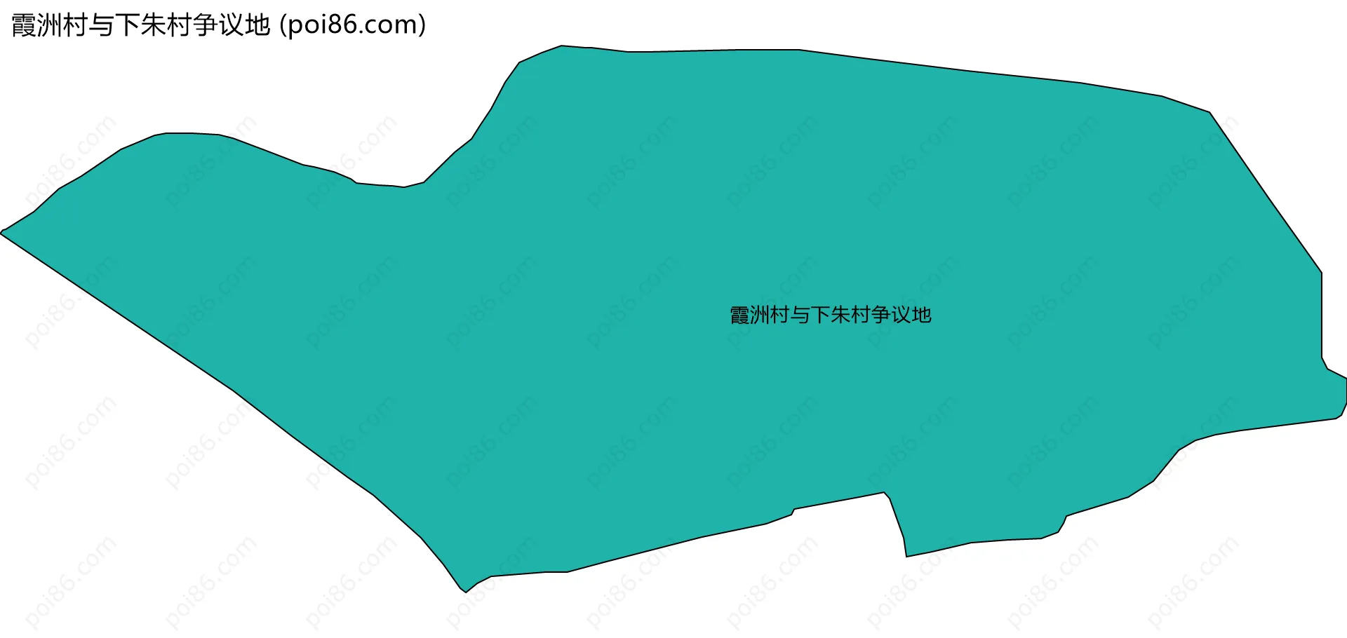 霞洲村与下朱村争议地边界地图