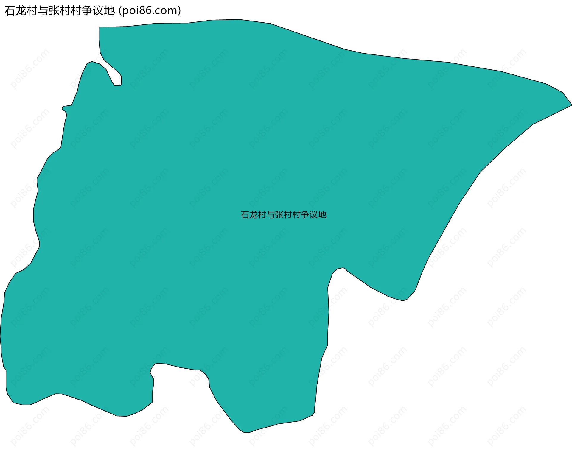 石龙村与张村村争议地边界地图