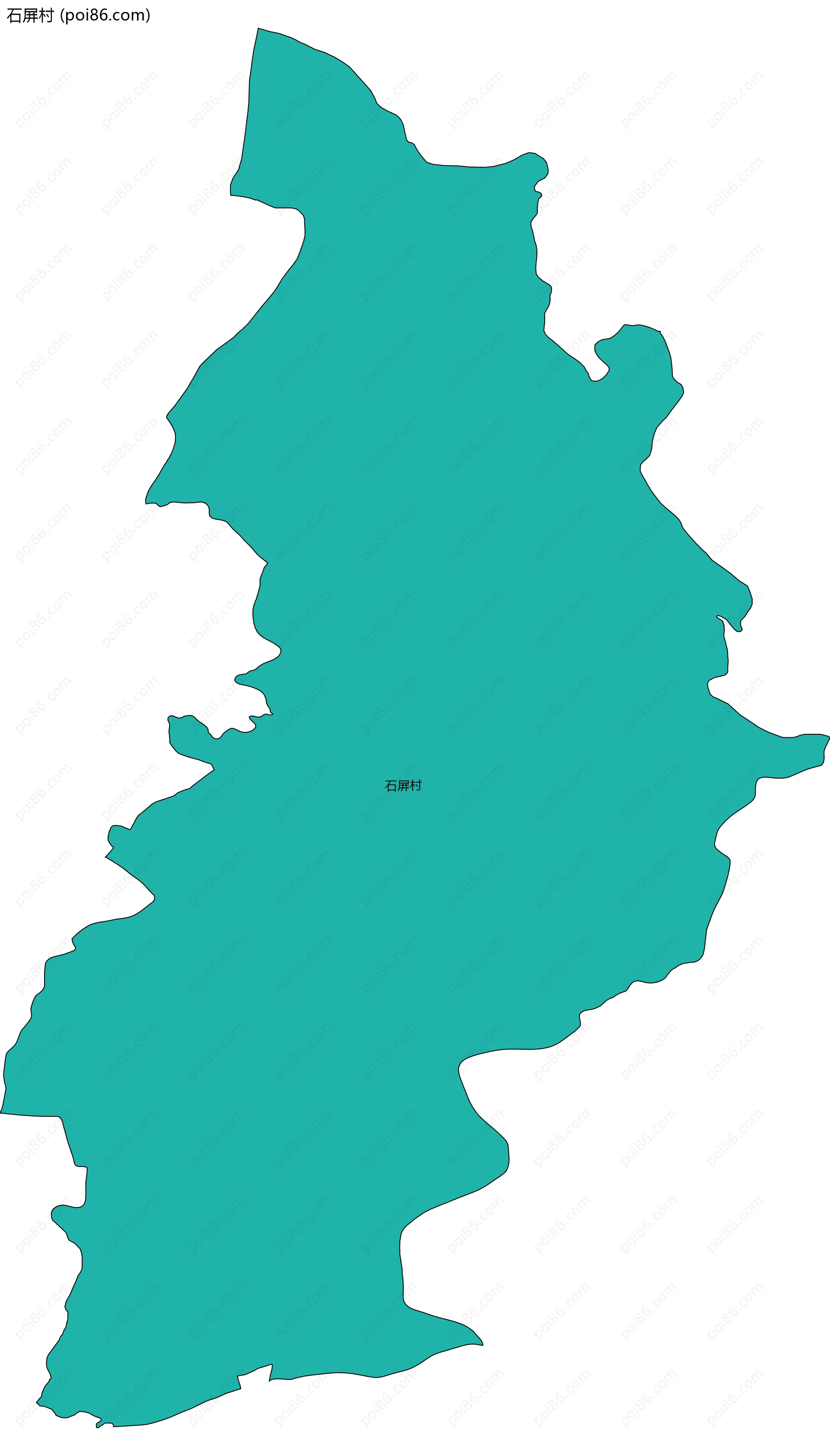 石屏村边界地图