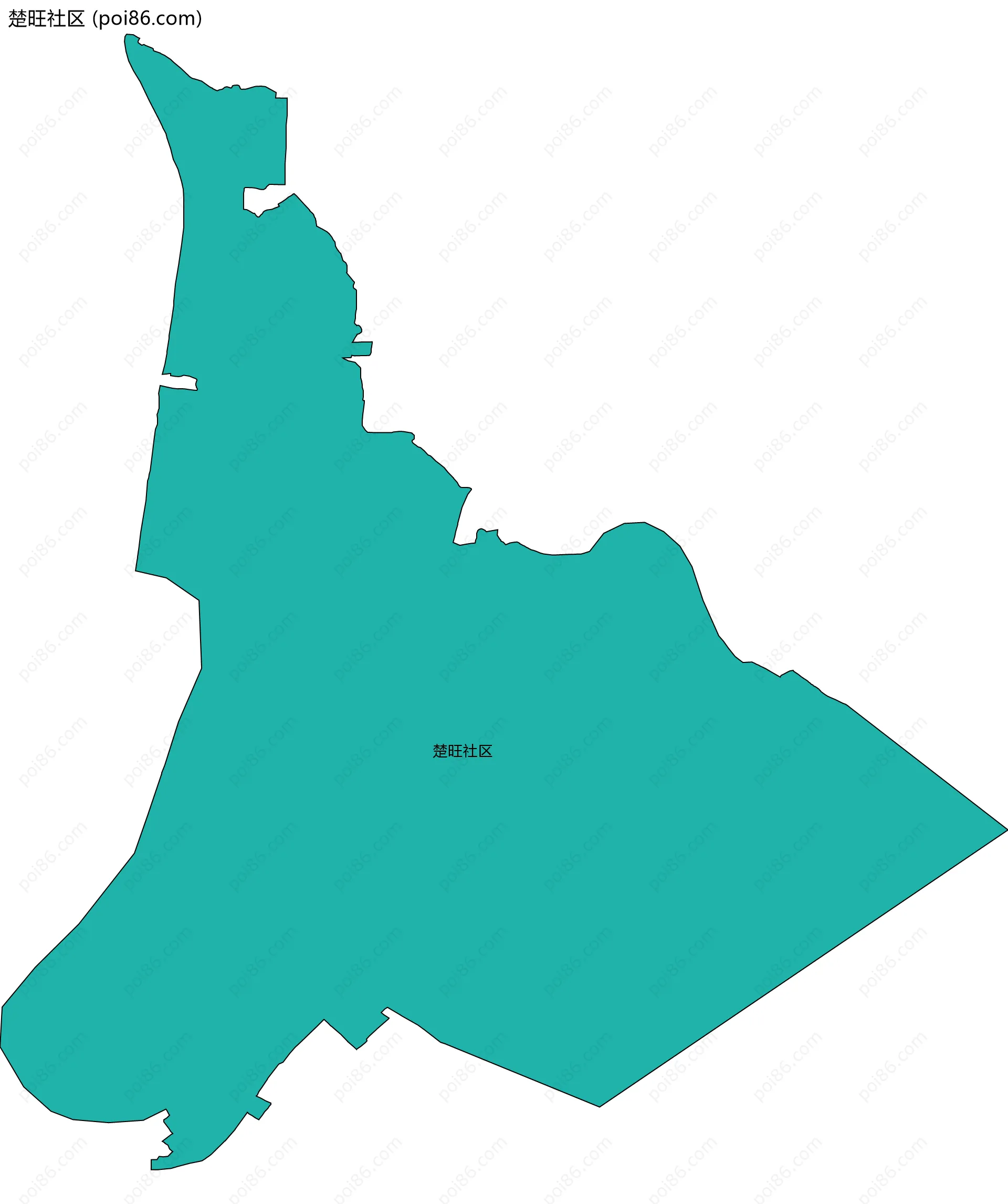 楚旺社区边界地图