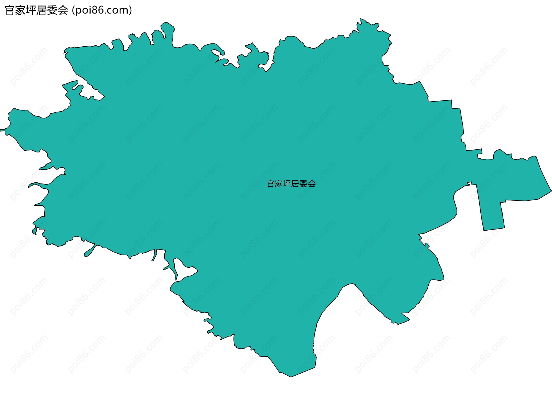 官家坪居委会边界地图