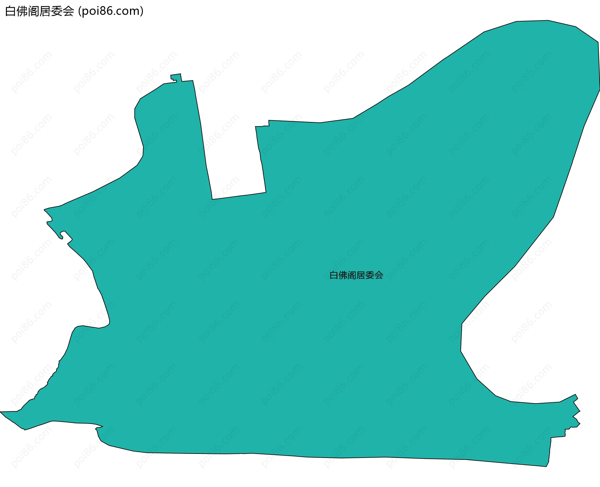 白佛阁居委会边界地图