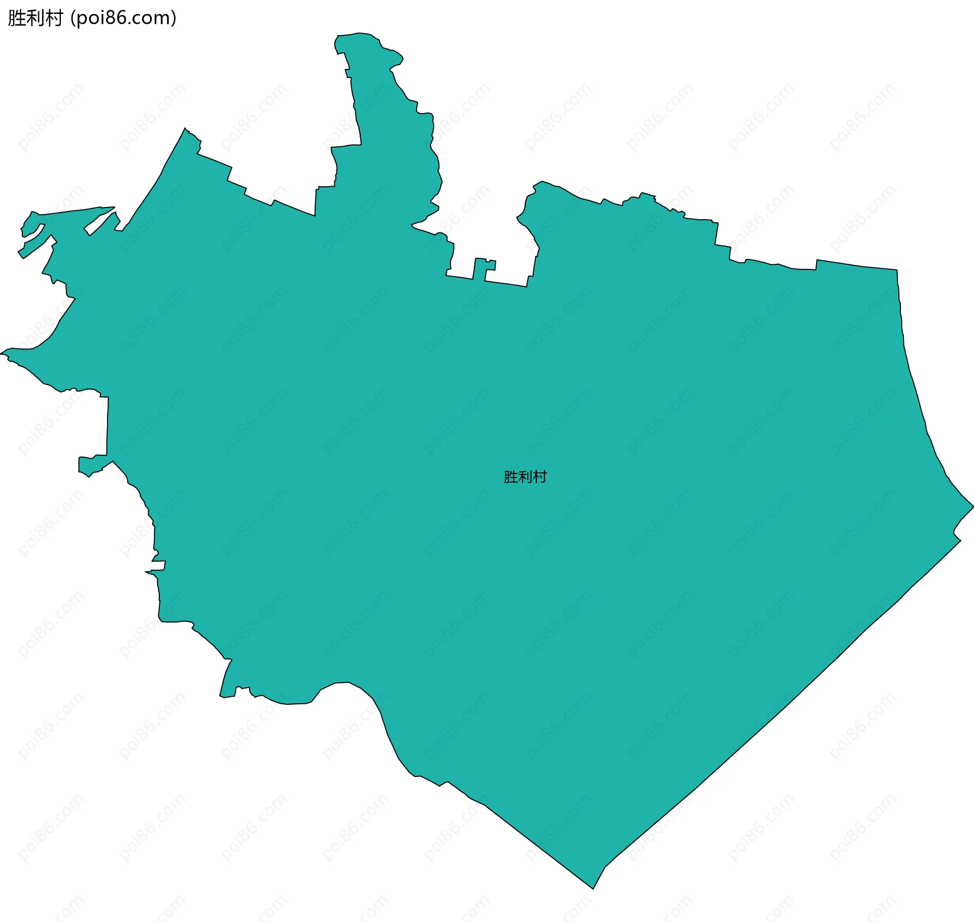胜利村边界地图