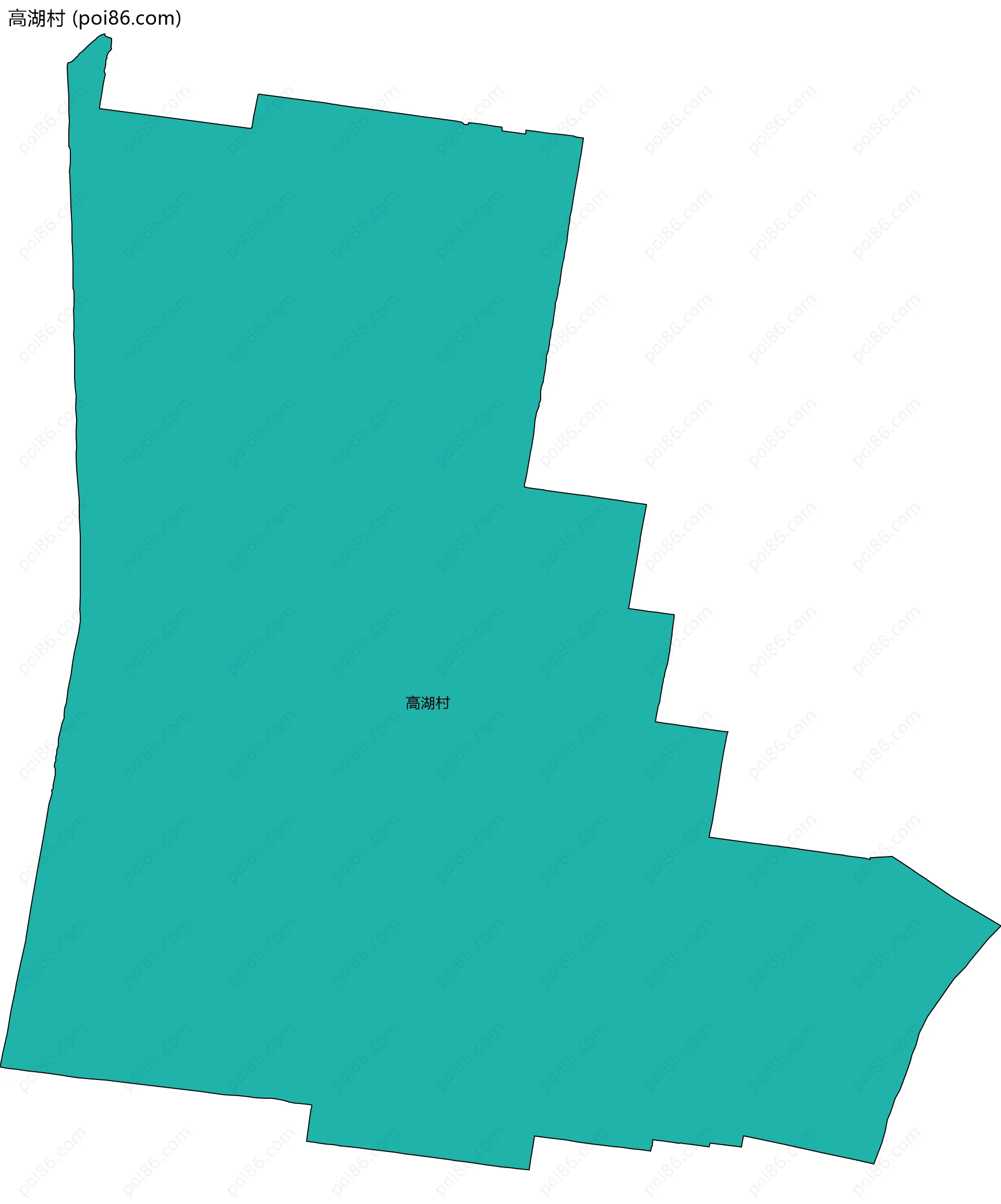 高湖村边界地图