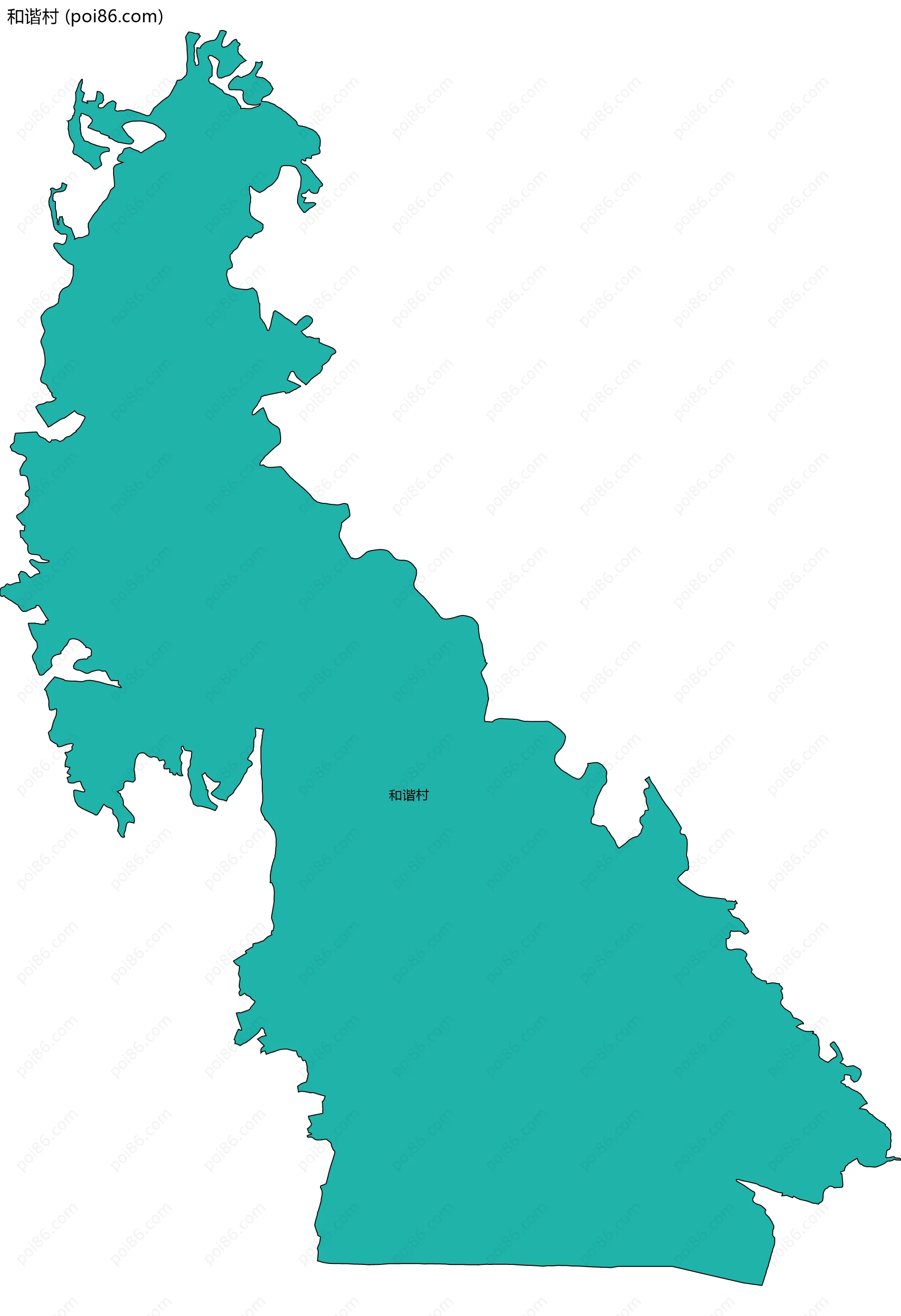 和谐村边界地图