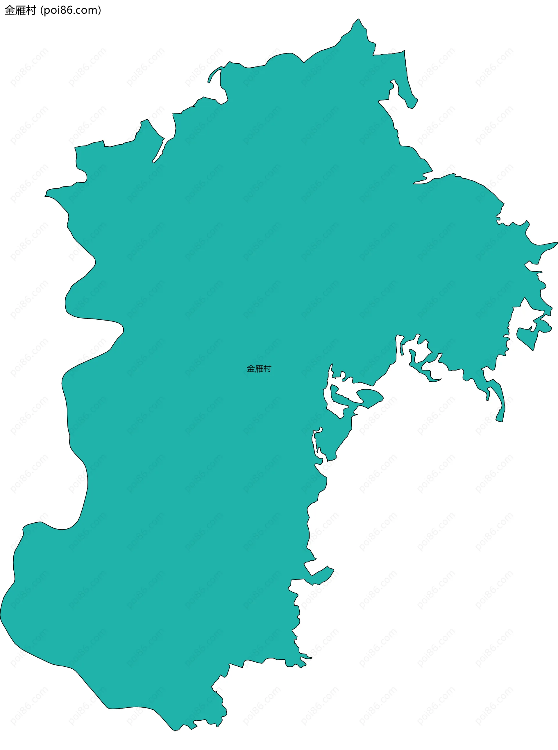 金雁村边界地图