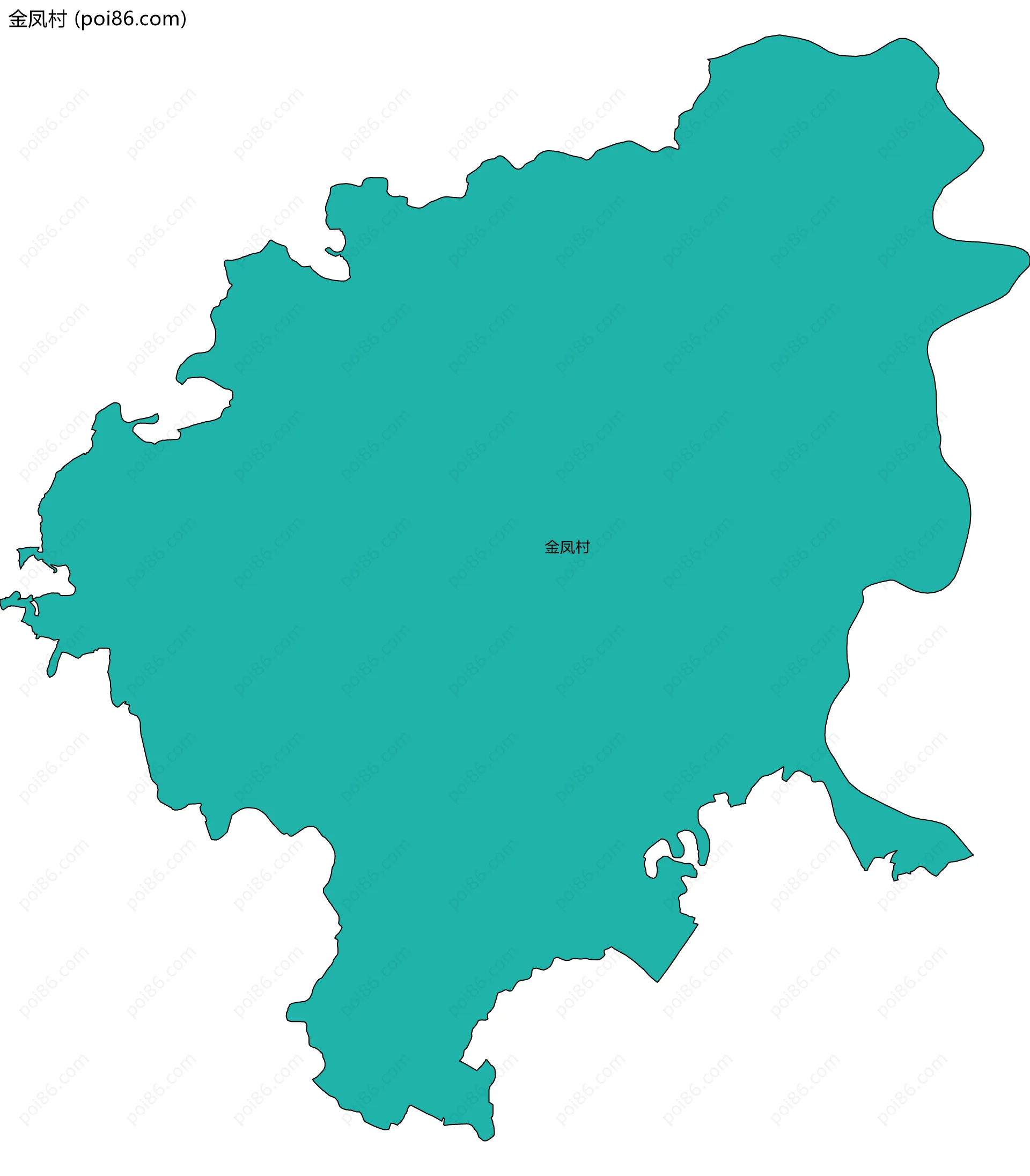金凤村边界地图
