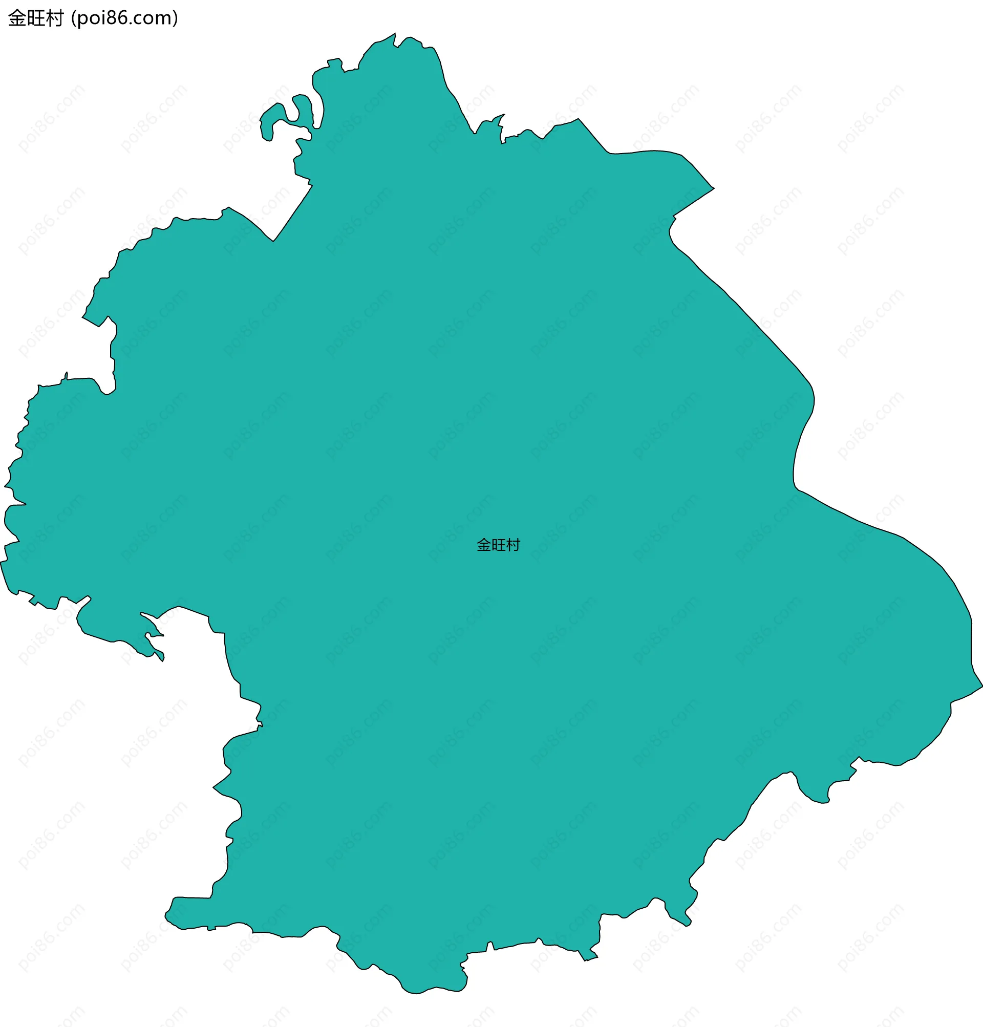金旺村边界地图