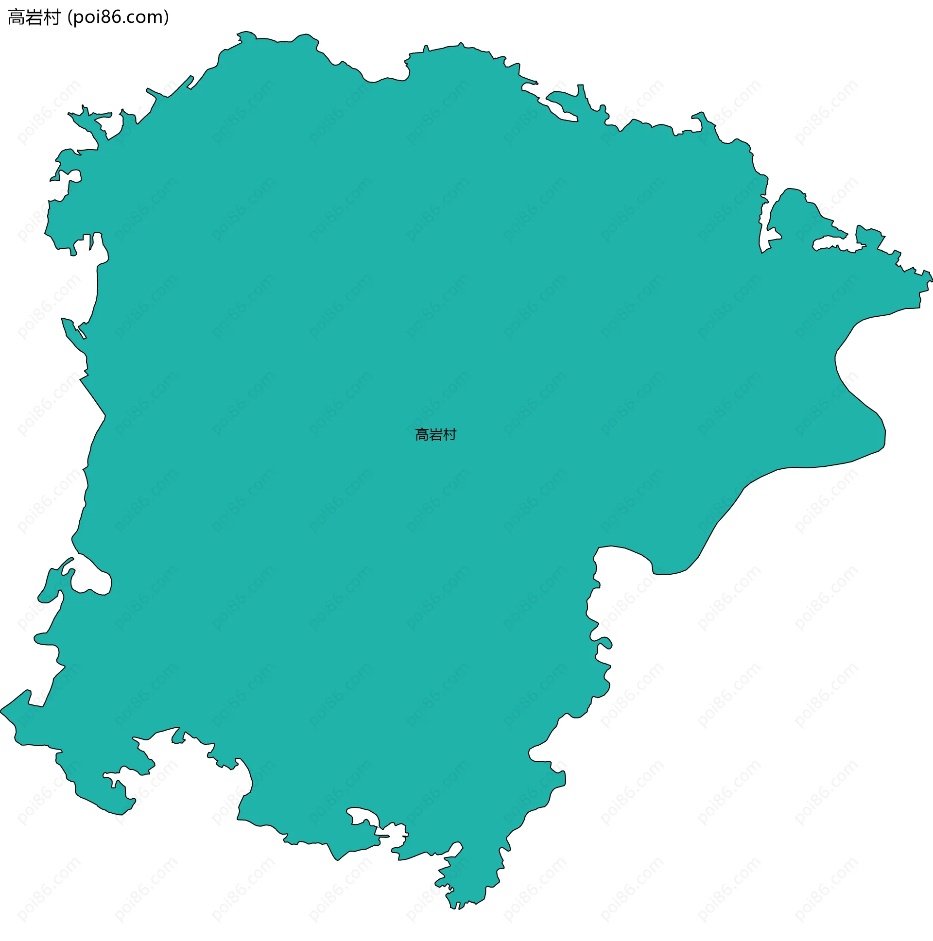 高岩村边界地图