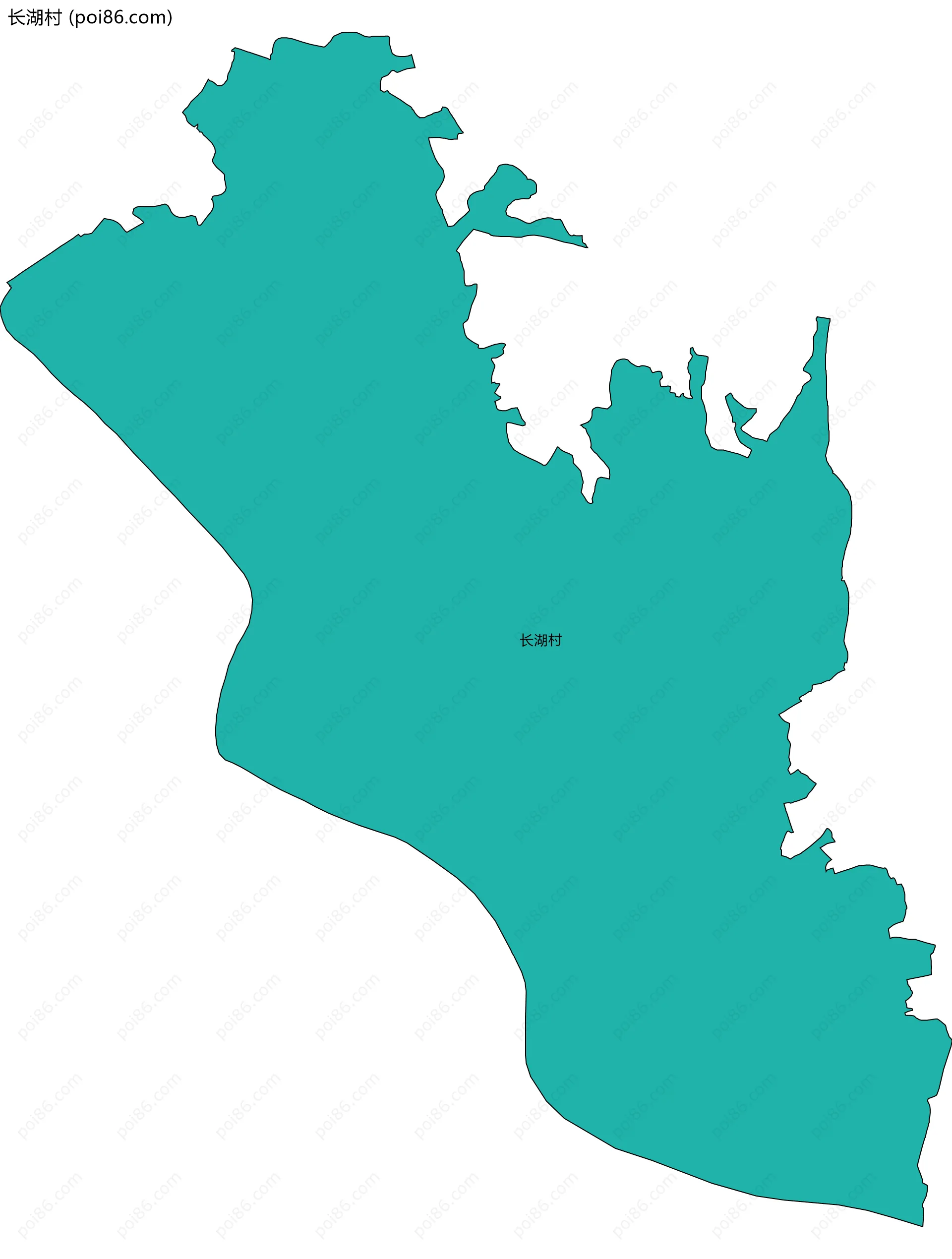 长湖村边界地图