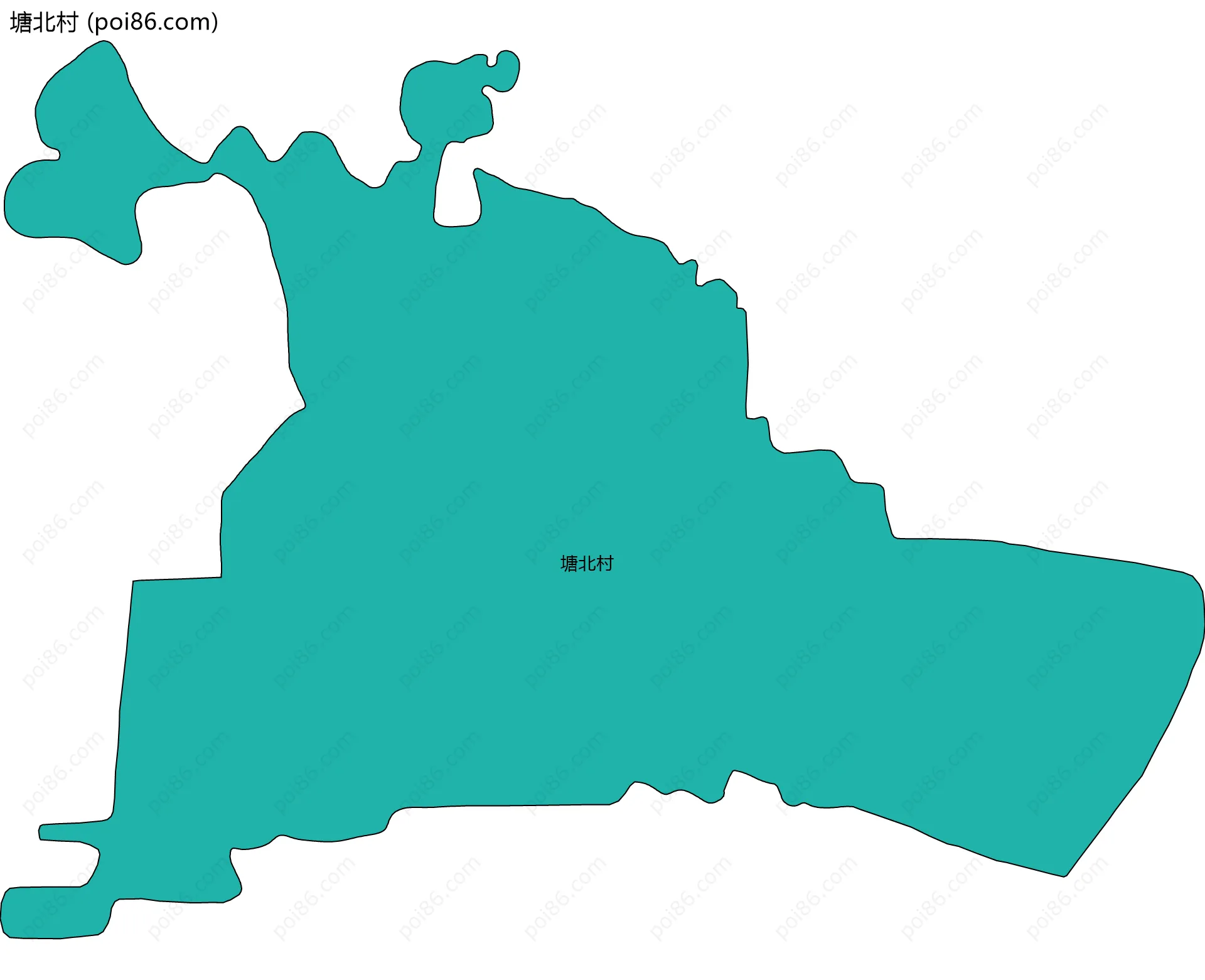 塘北村边界地图