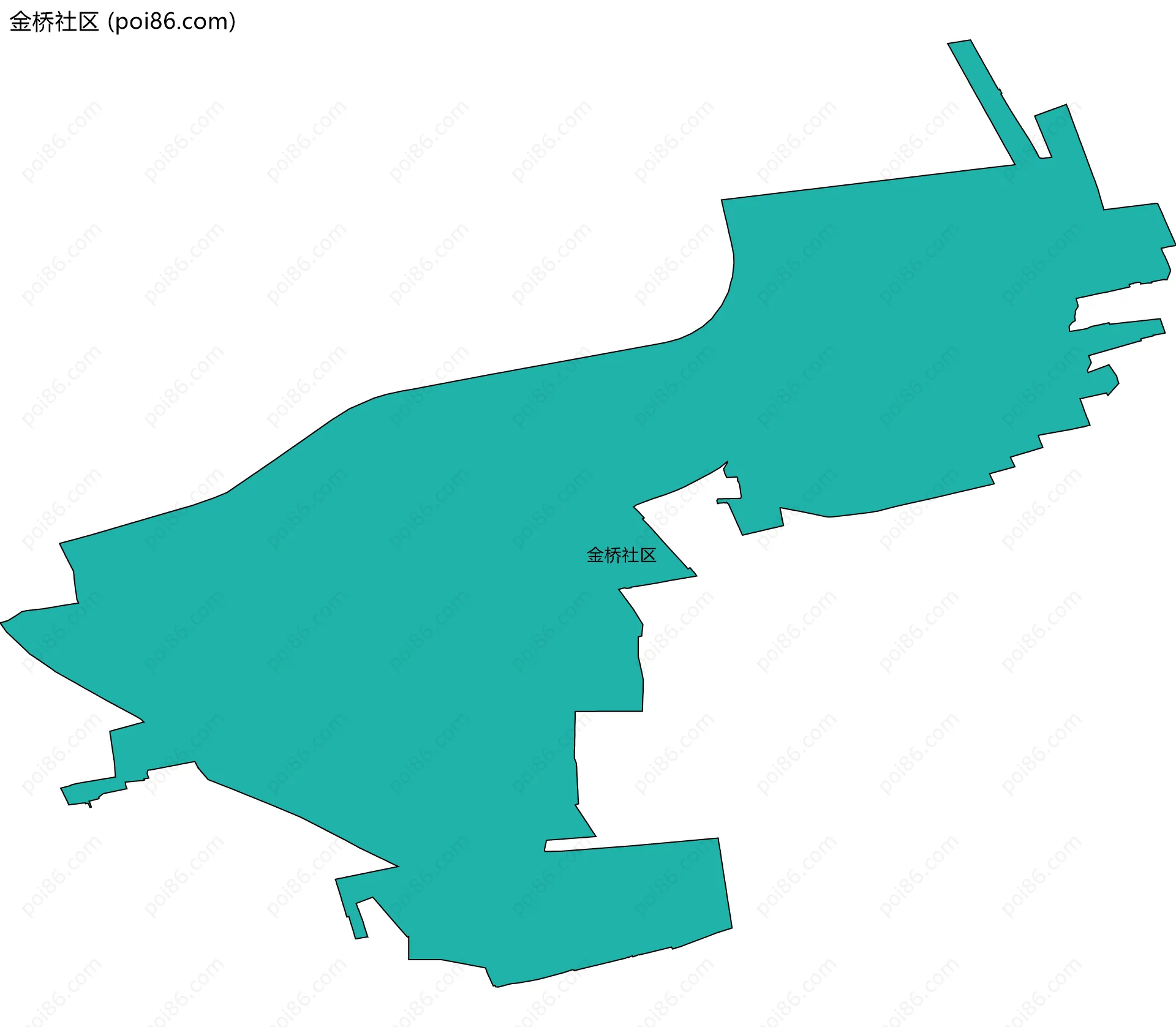 金桥社区边界地图