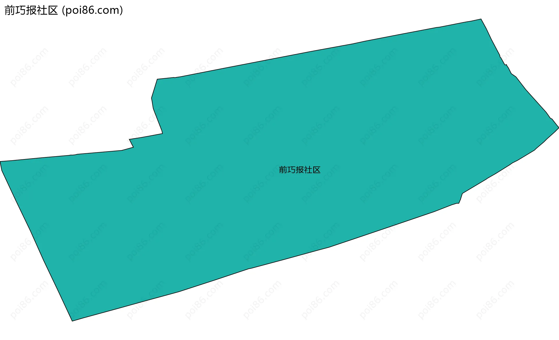 前巧报社区边界地图