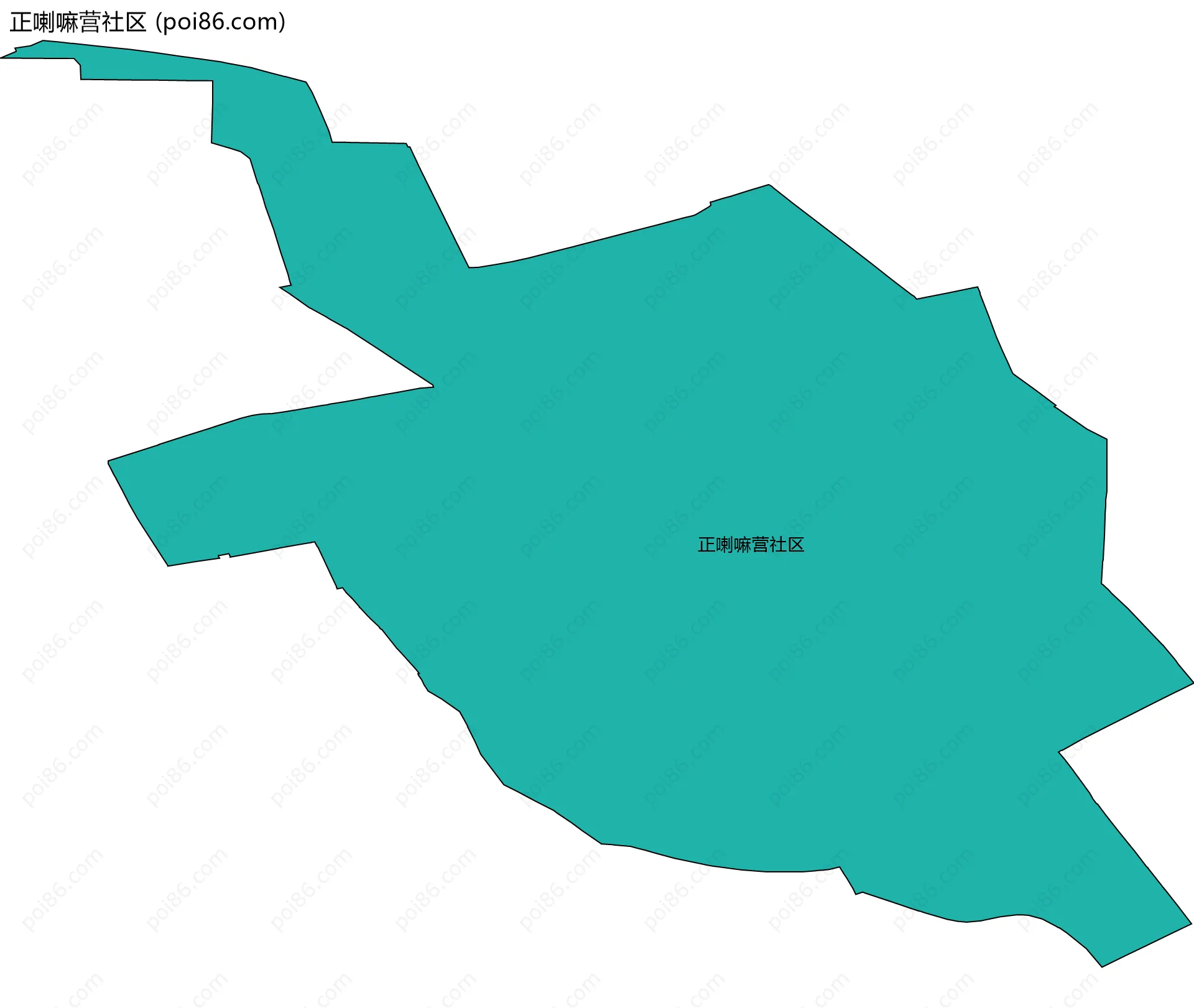正喇嘛营社区边界地图