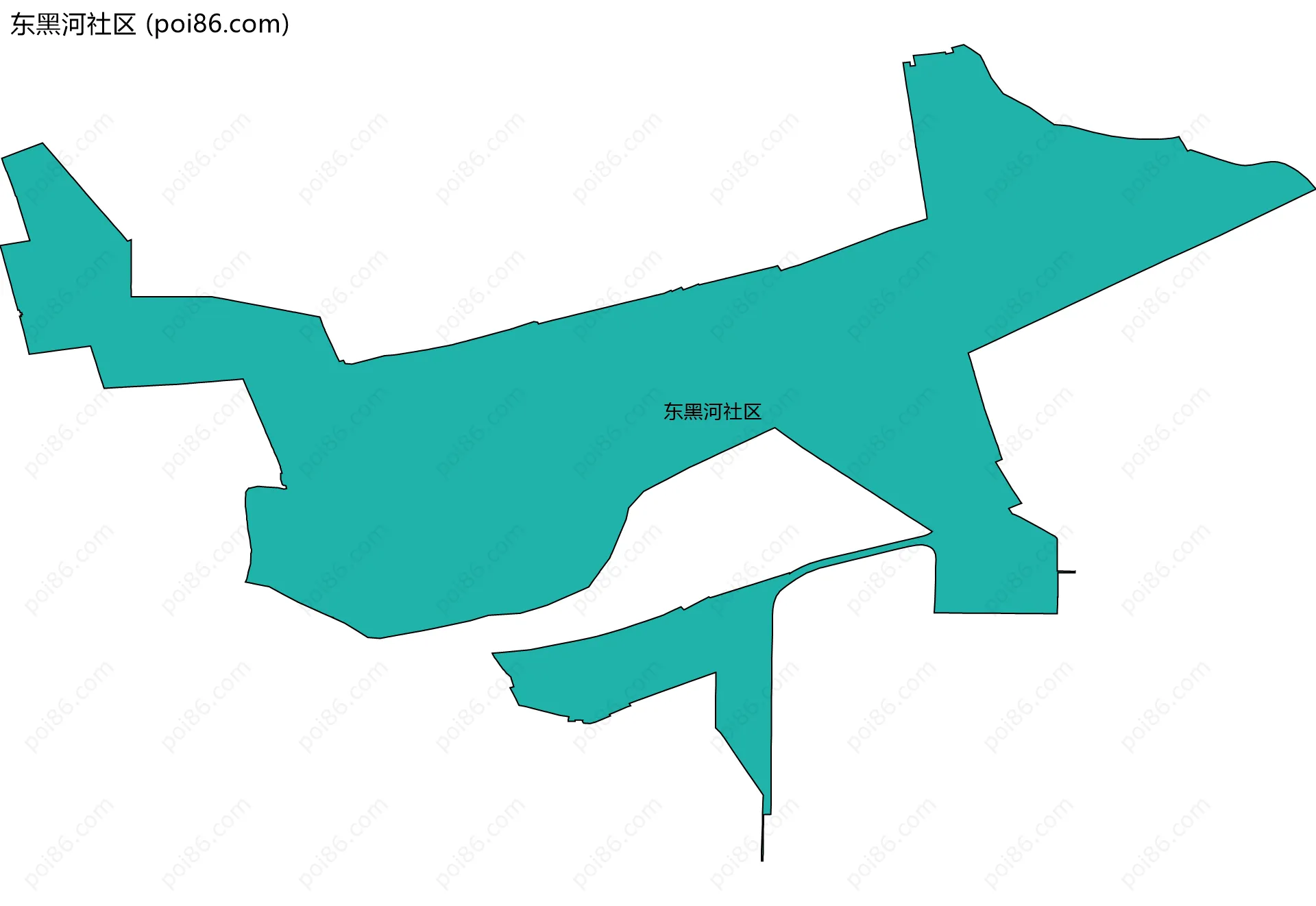 东黑河社区边界地图