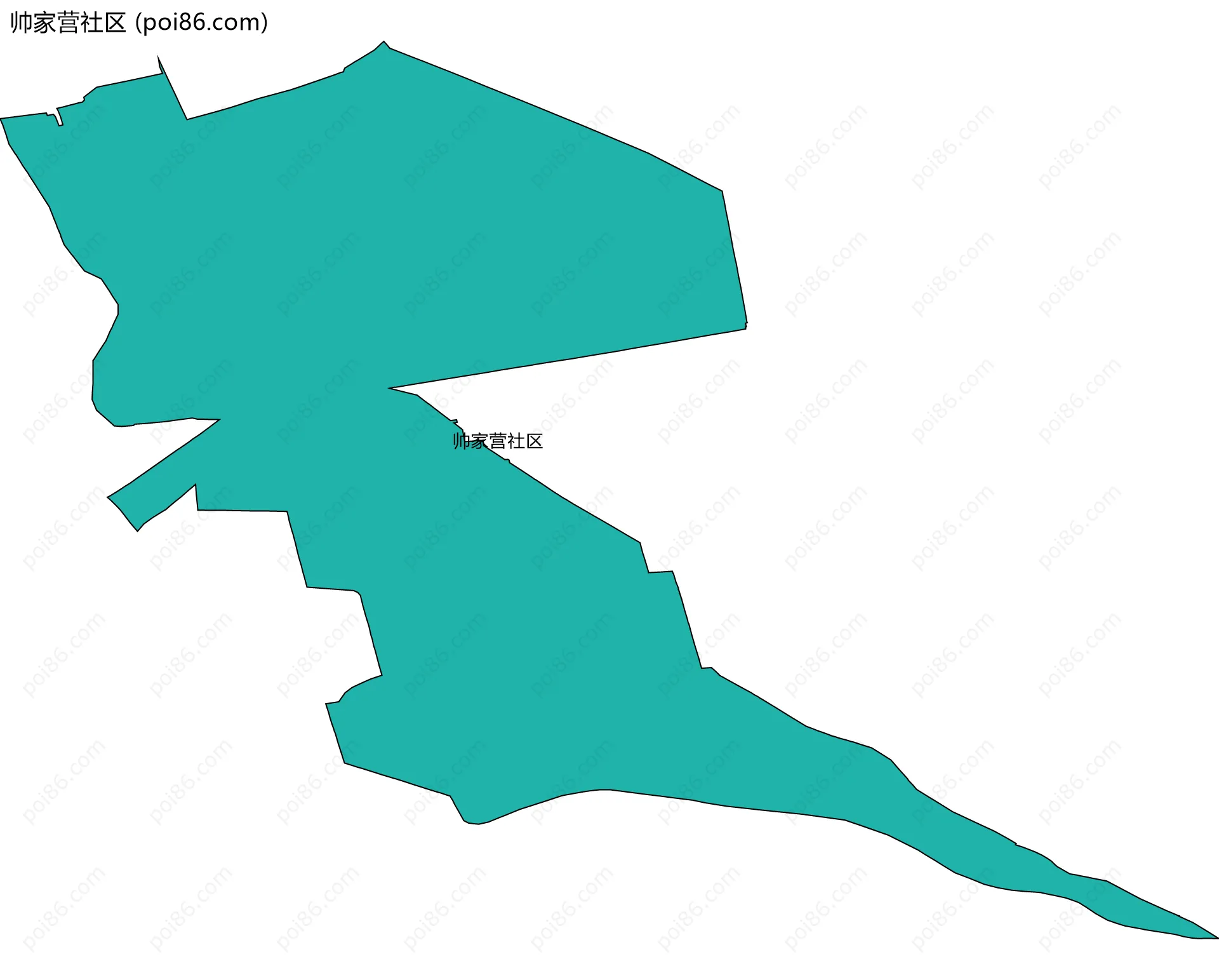 帅家营社区边界地图