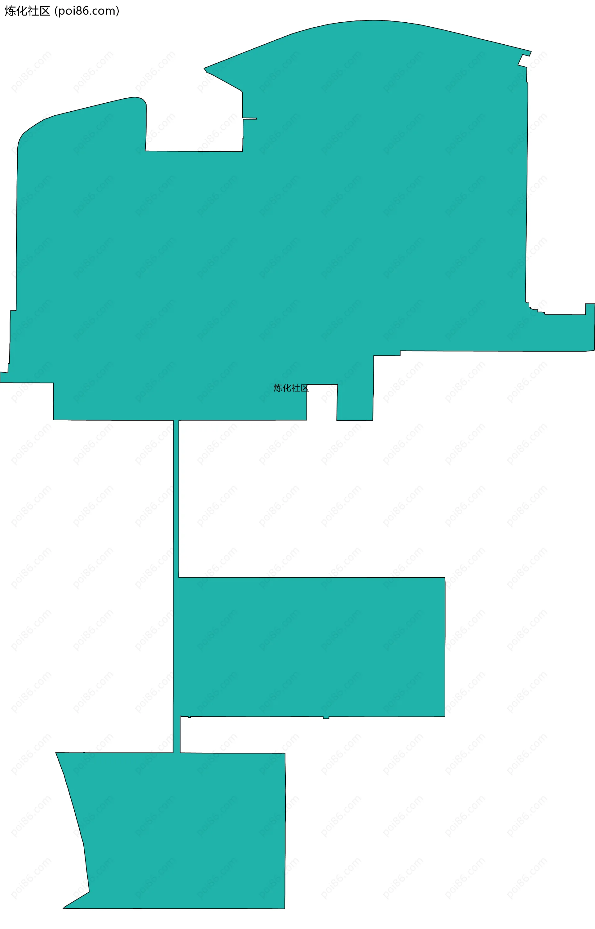 炼化社区边界地图