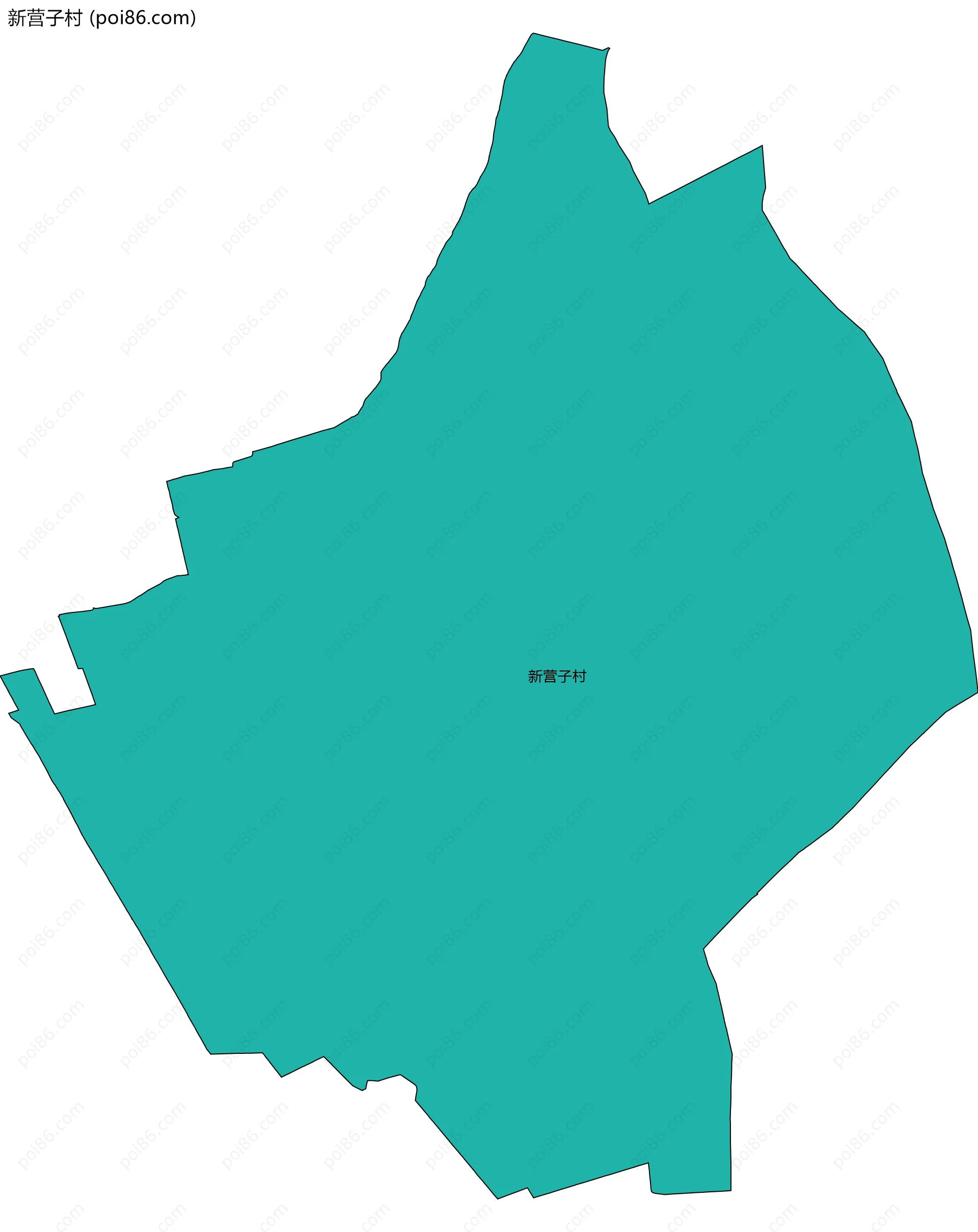 新营子村边界地图