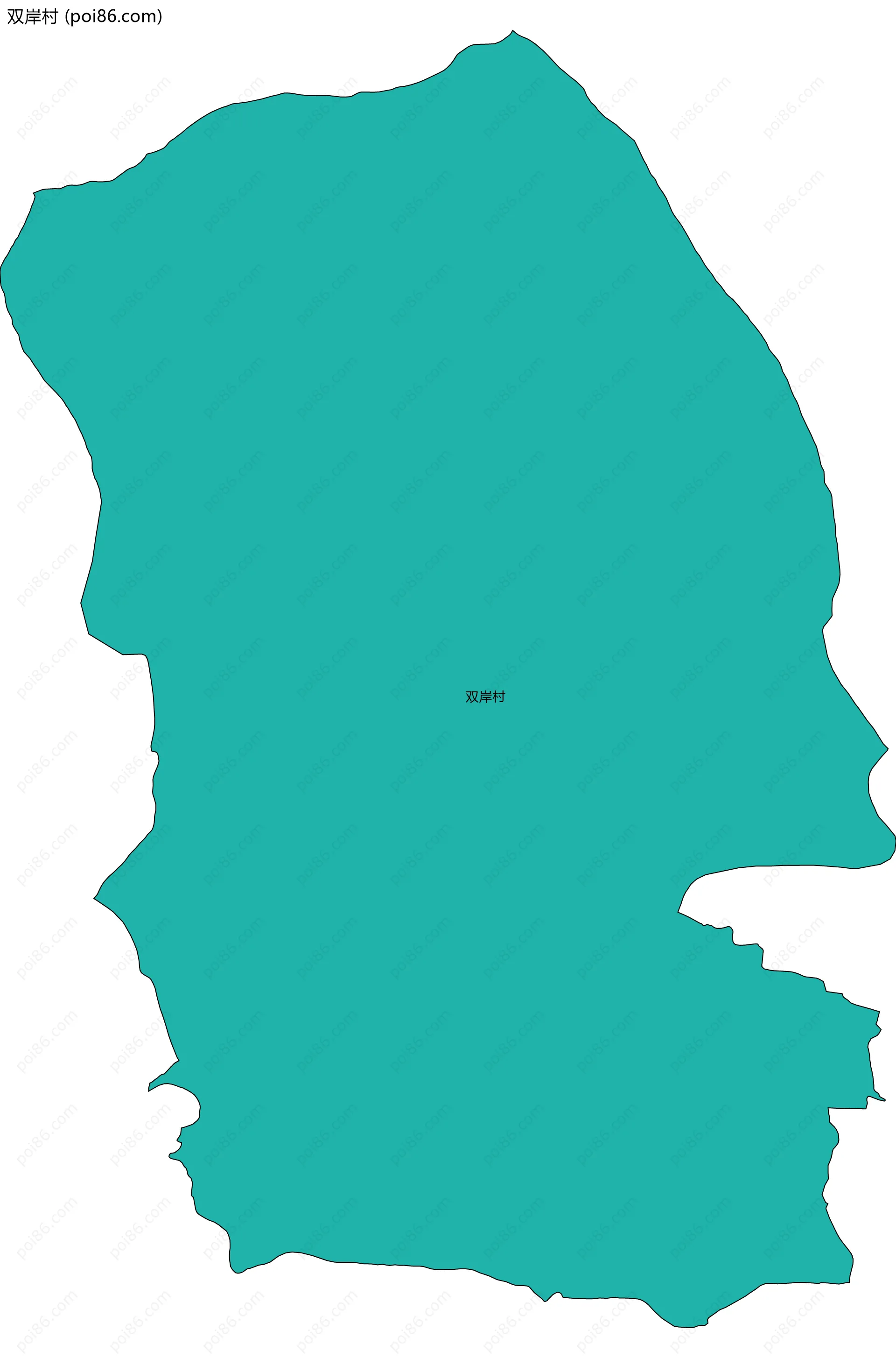 双岸村边界地图