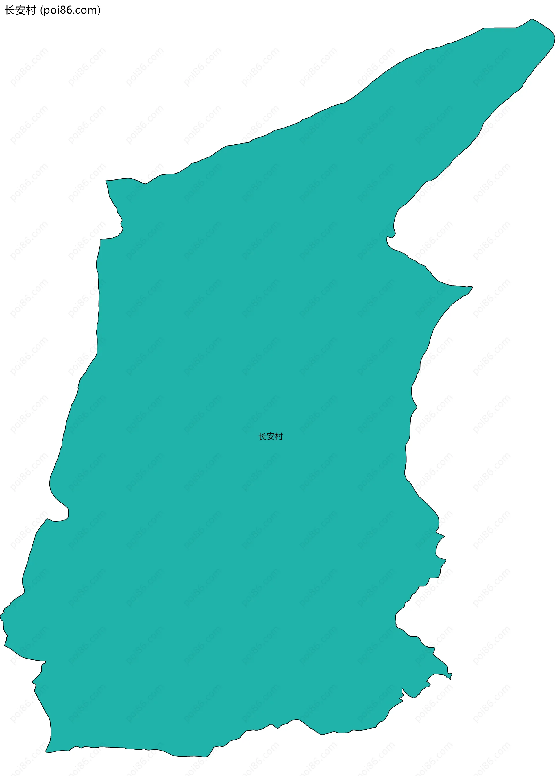 长安村边界地图