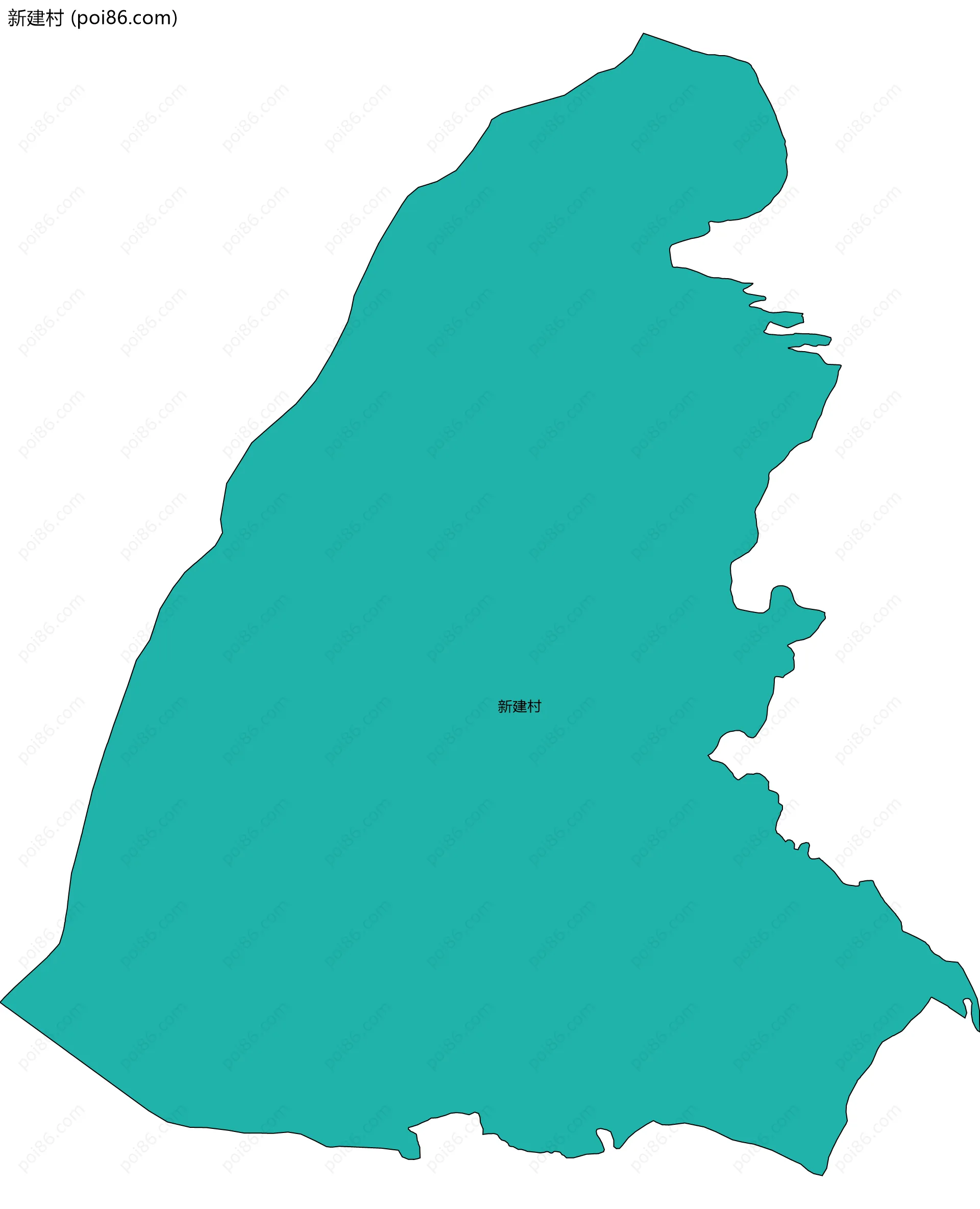 新建村边界地图