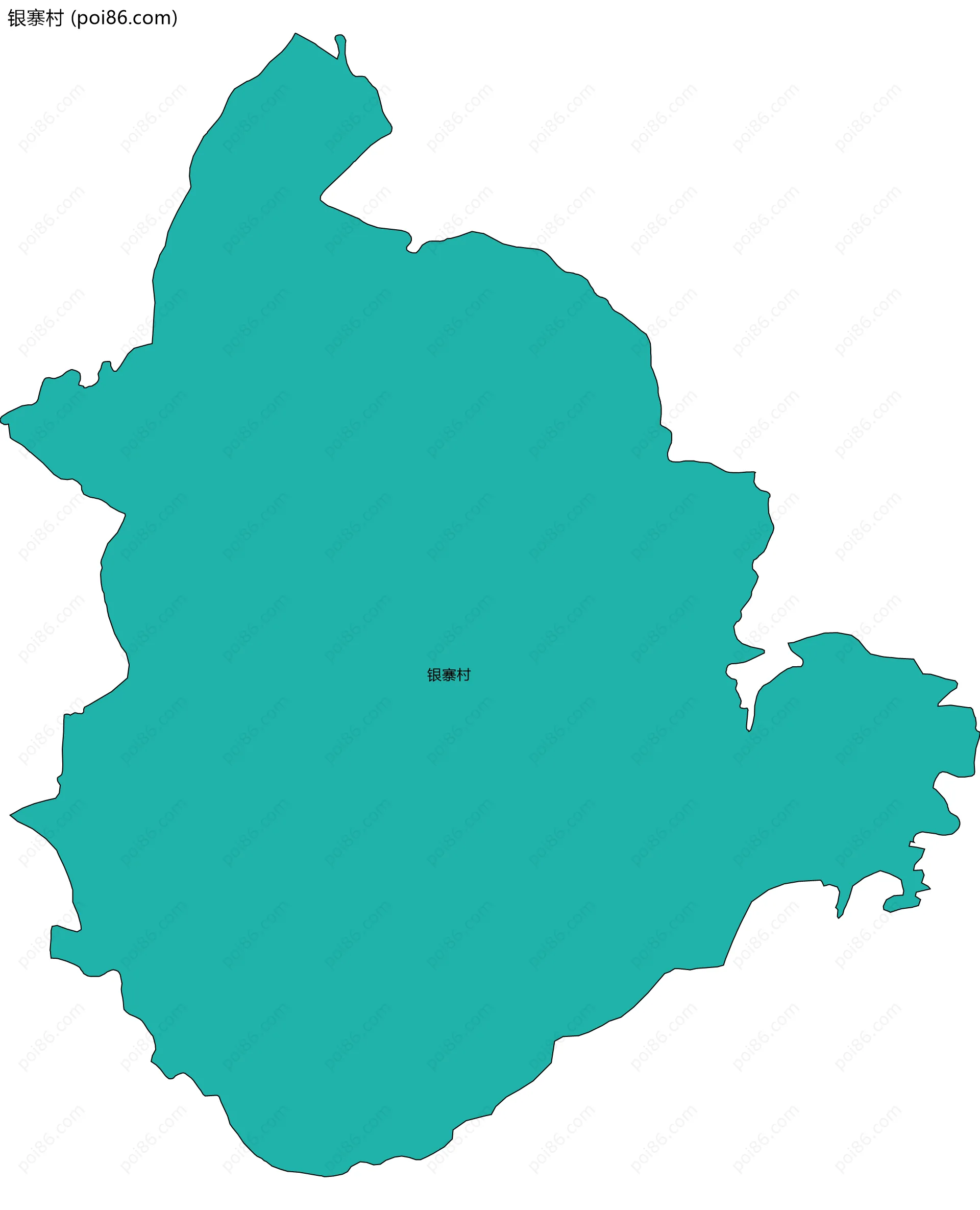 银寨村边界地图