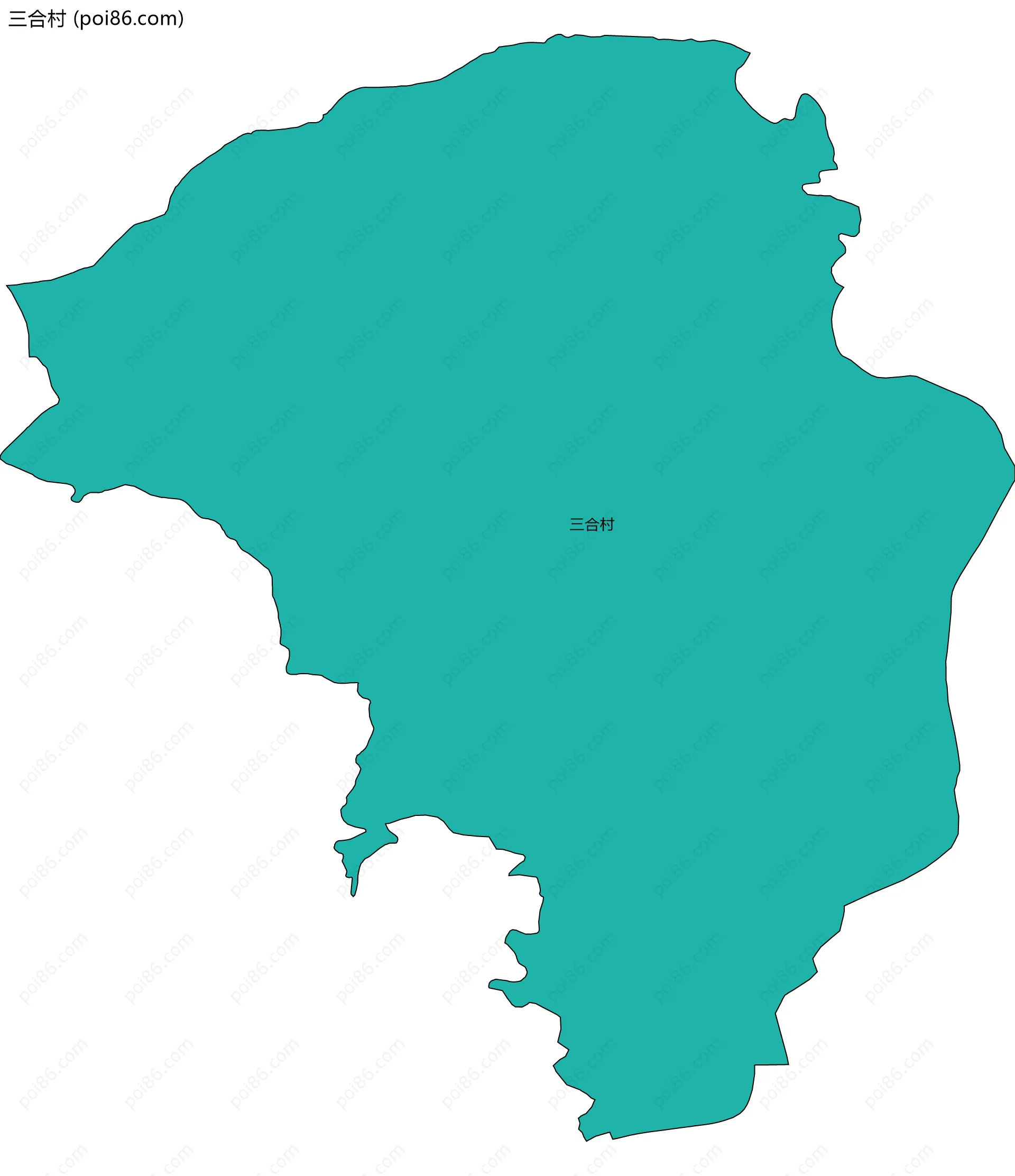 三合村边界地图