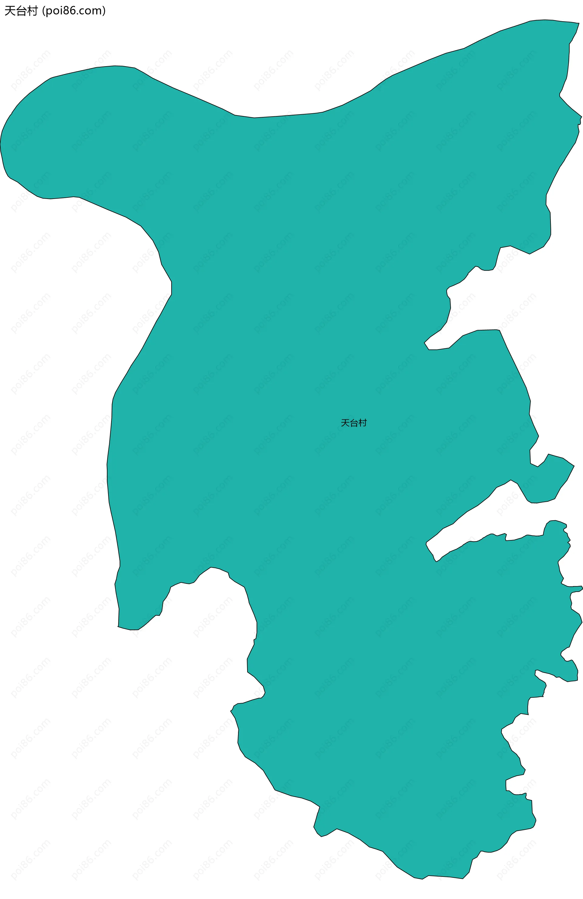 天台村边界地图