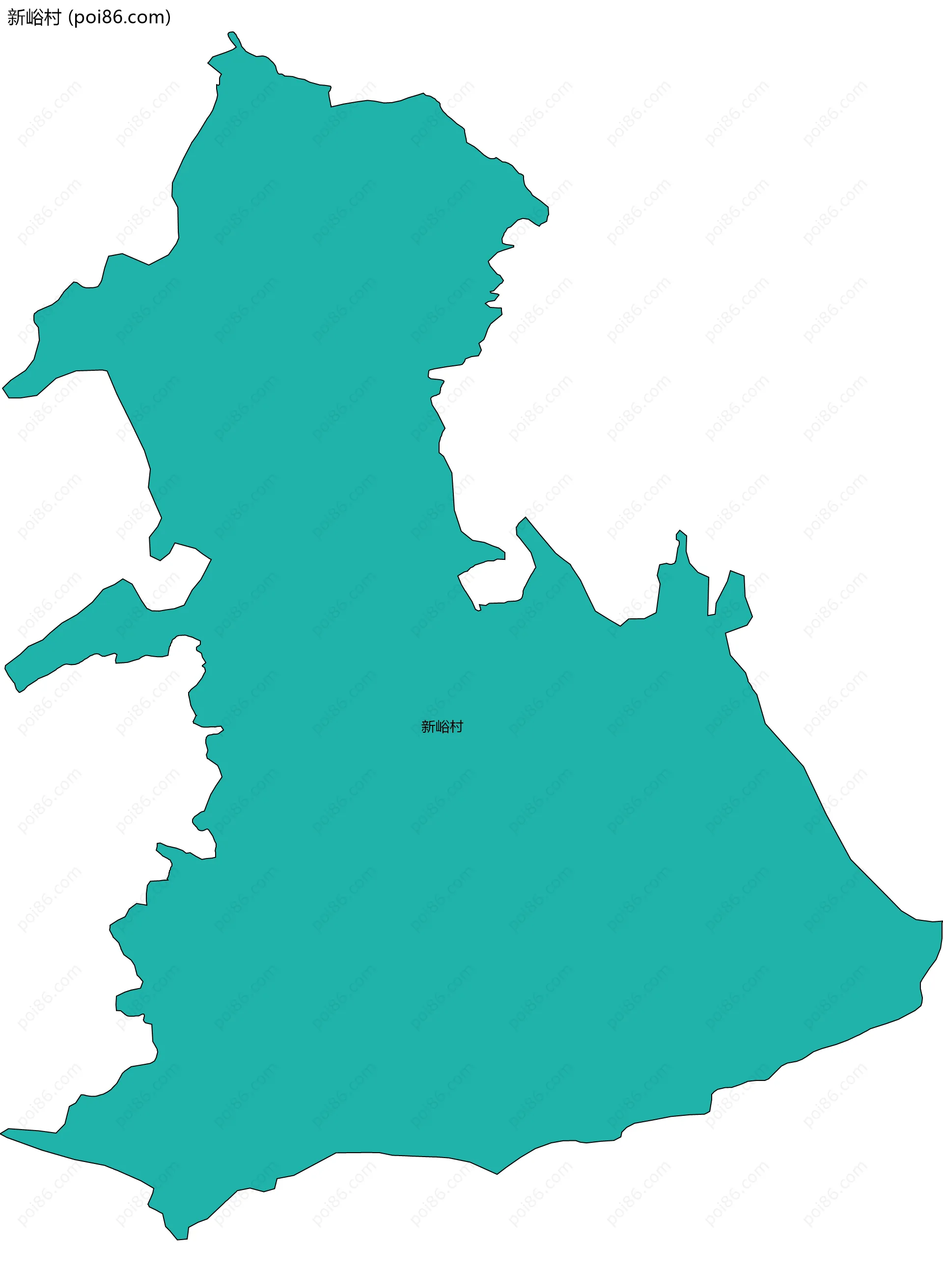 新峪村边界地图