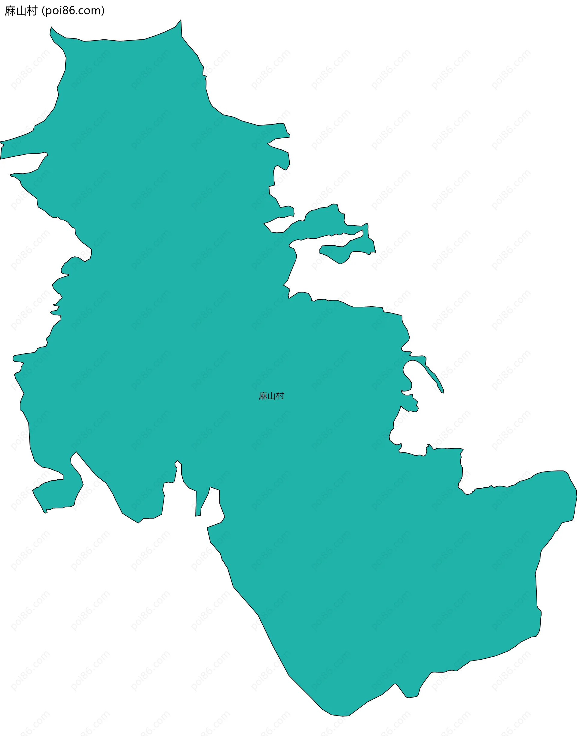 麻山村边界地图