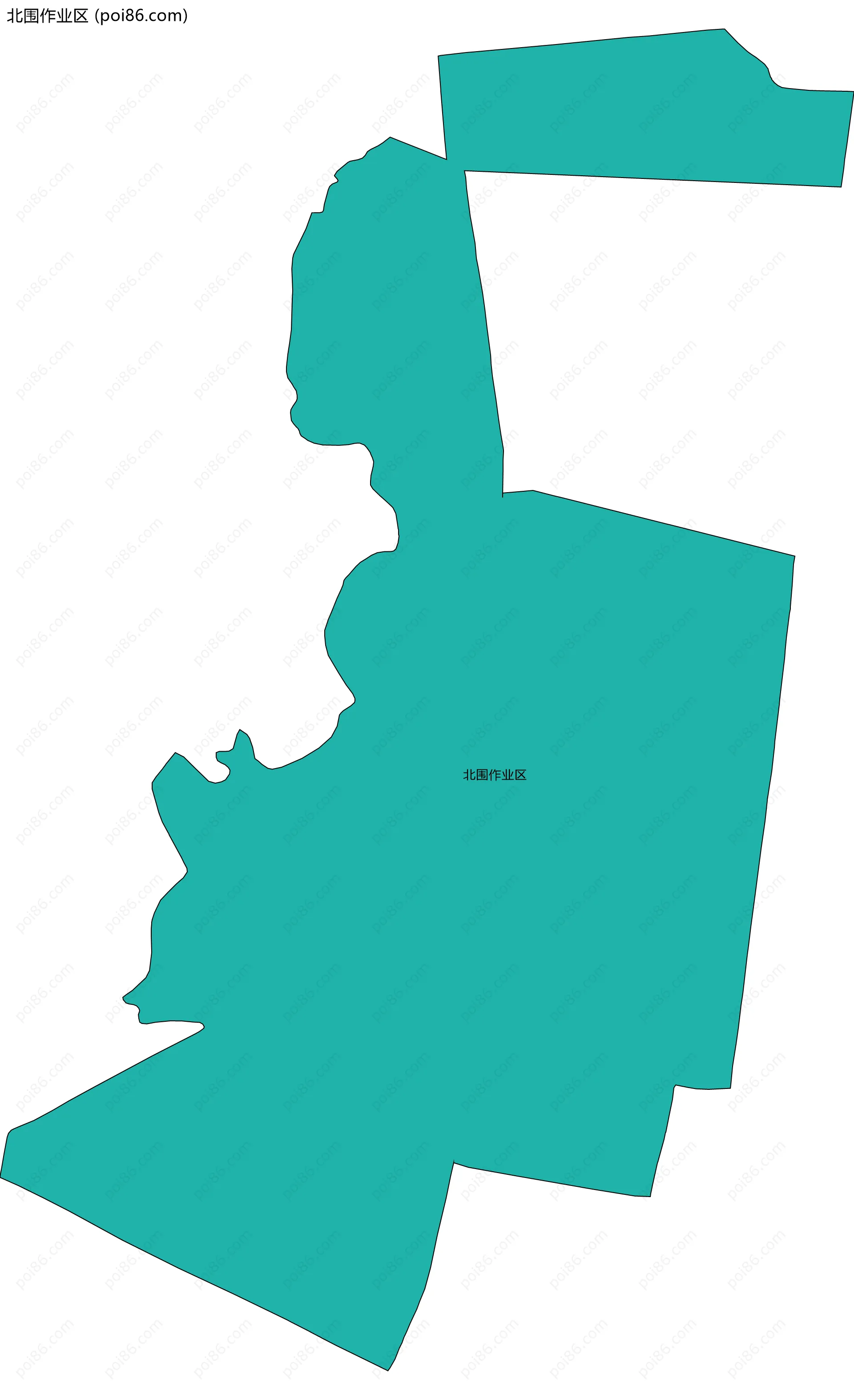 北围作业区边界地图