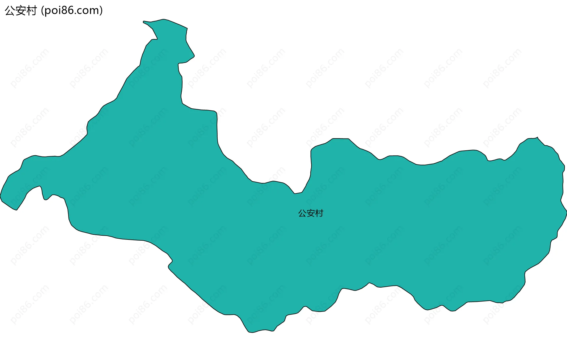 公安村边界地图