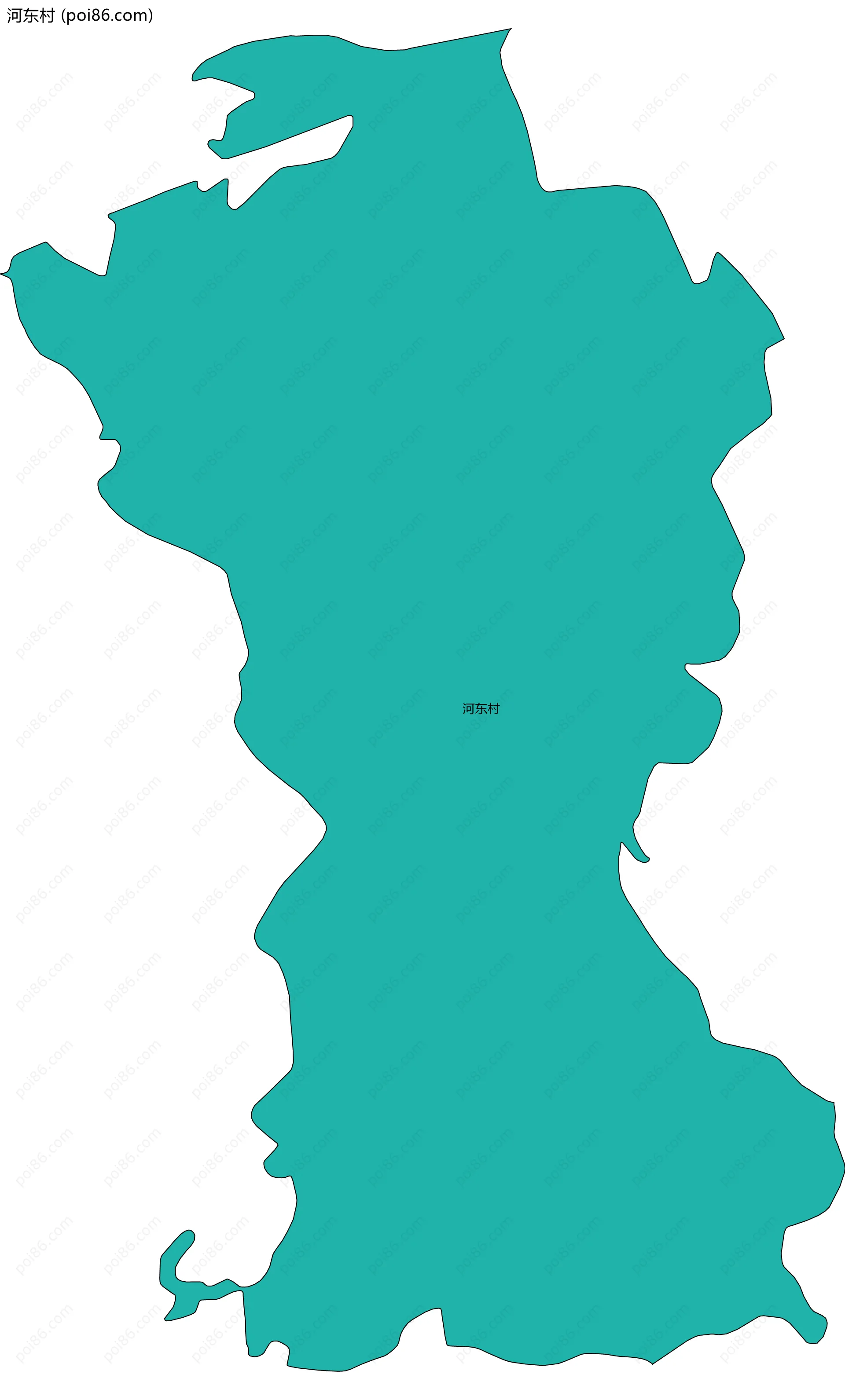 河东村边界地图