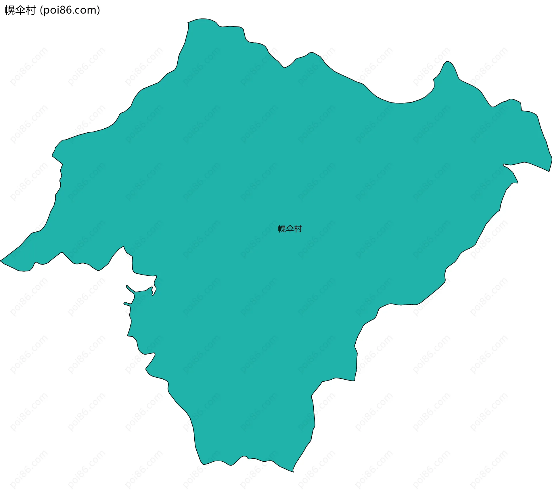 幌伞村边界地图