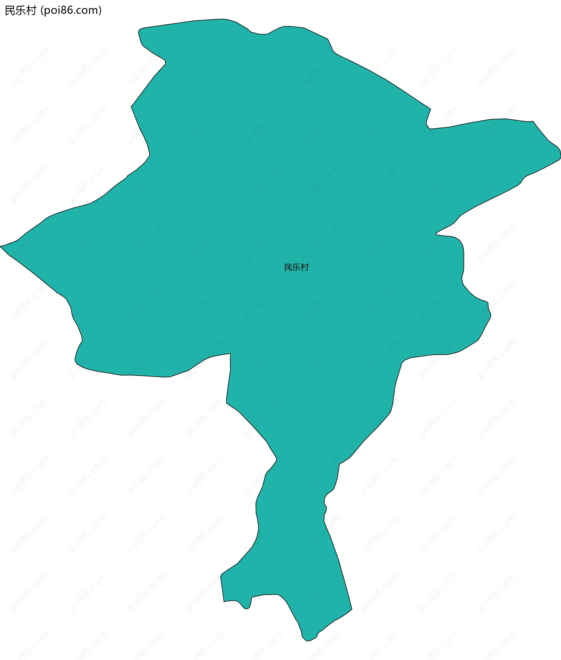 民乐村边界地图