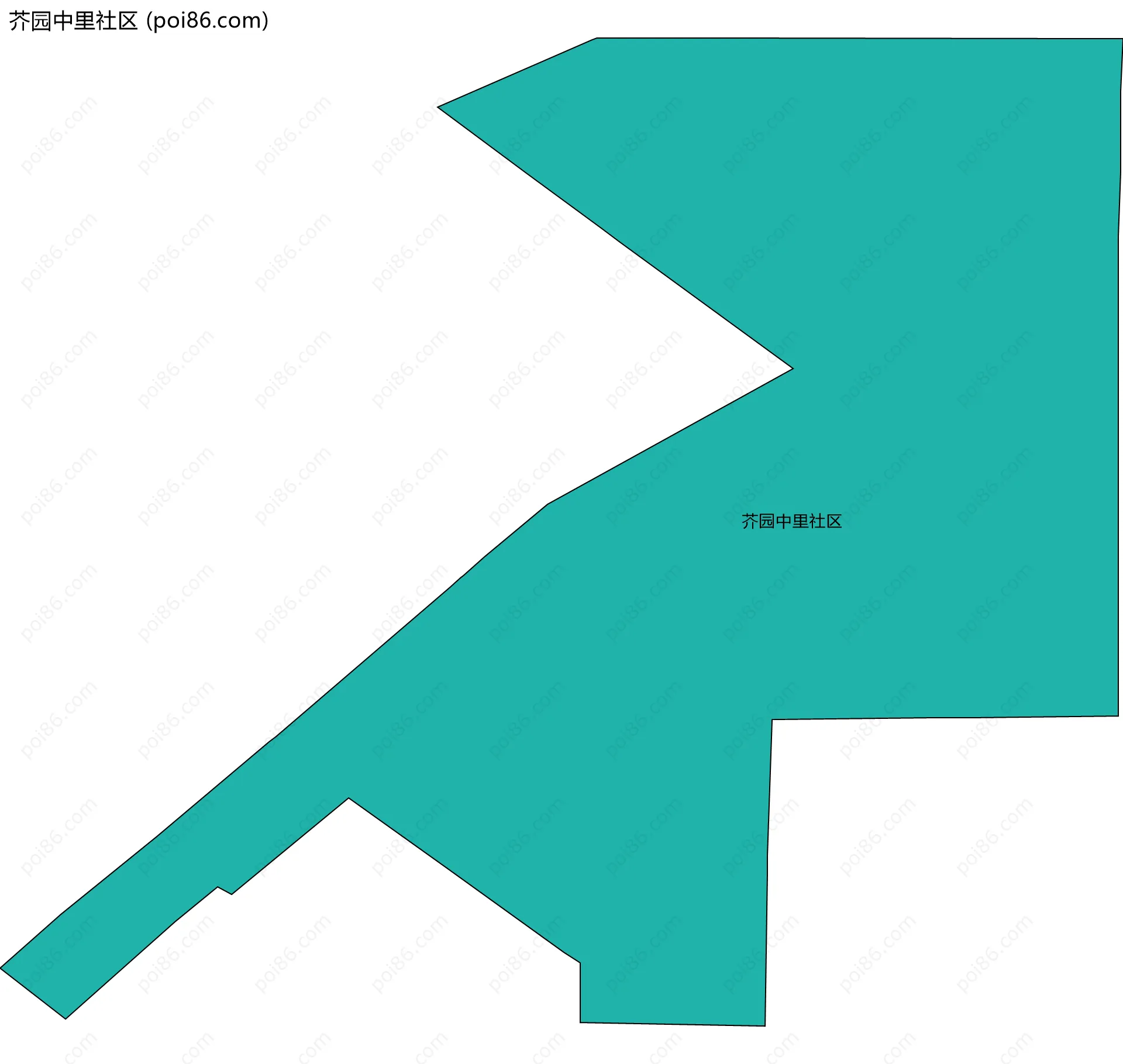 芥园中里社区边界地图