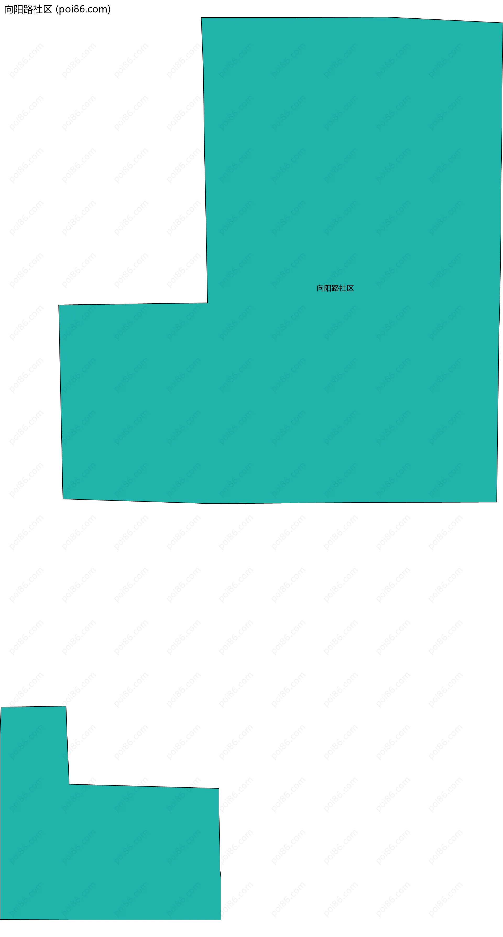 向阳路社区边界地图