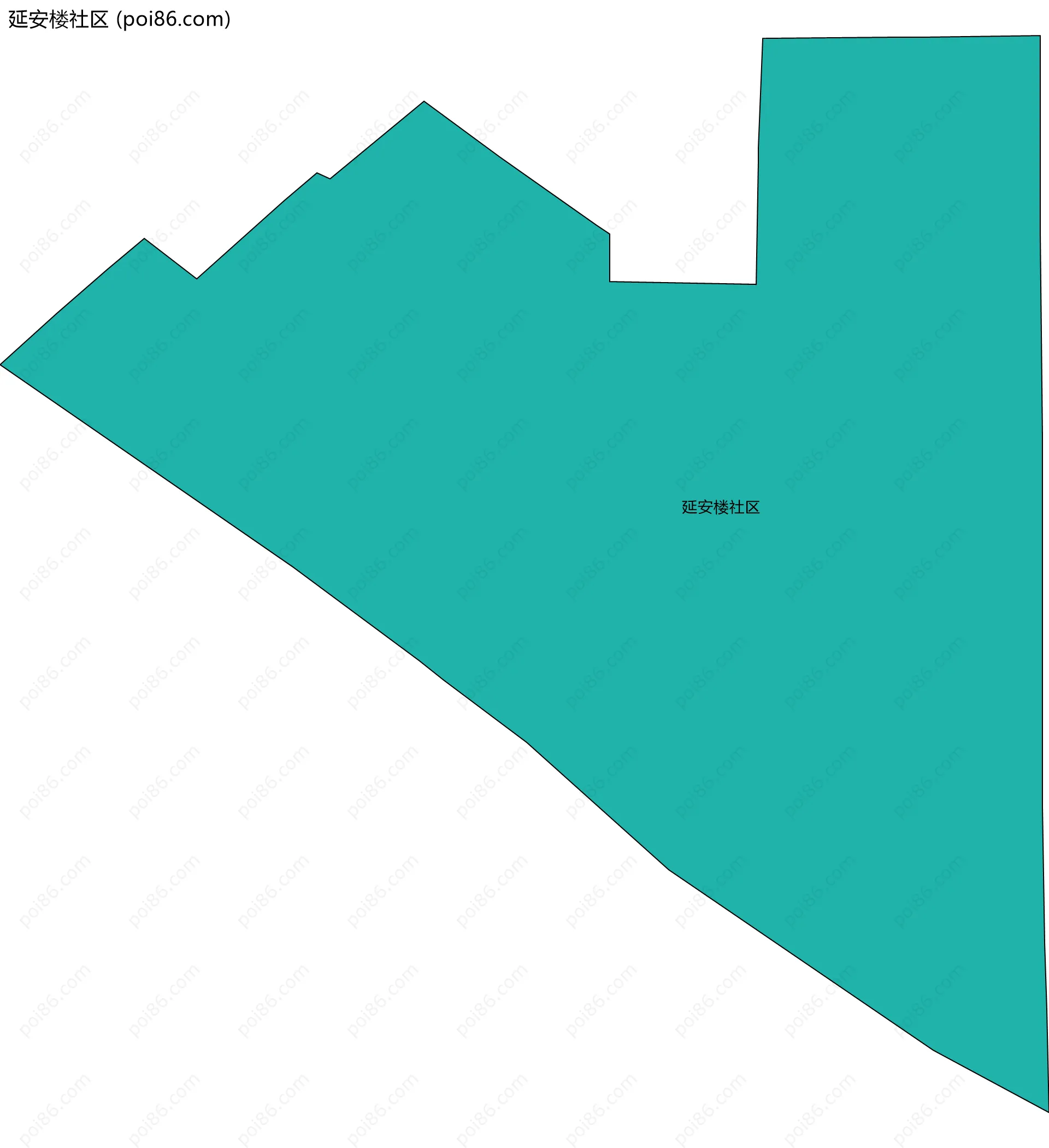 延安楼社区边界地图