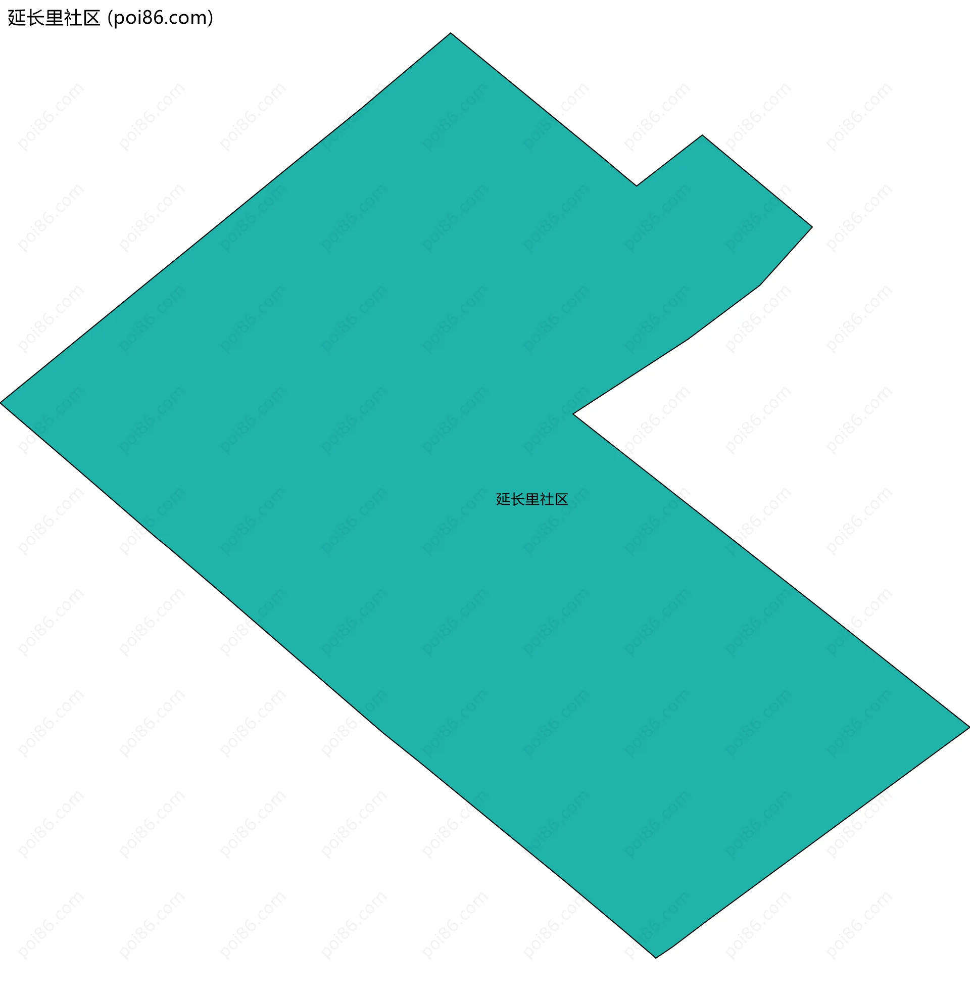 延长里社区边界地图