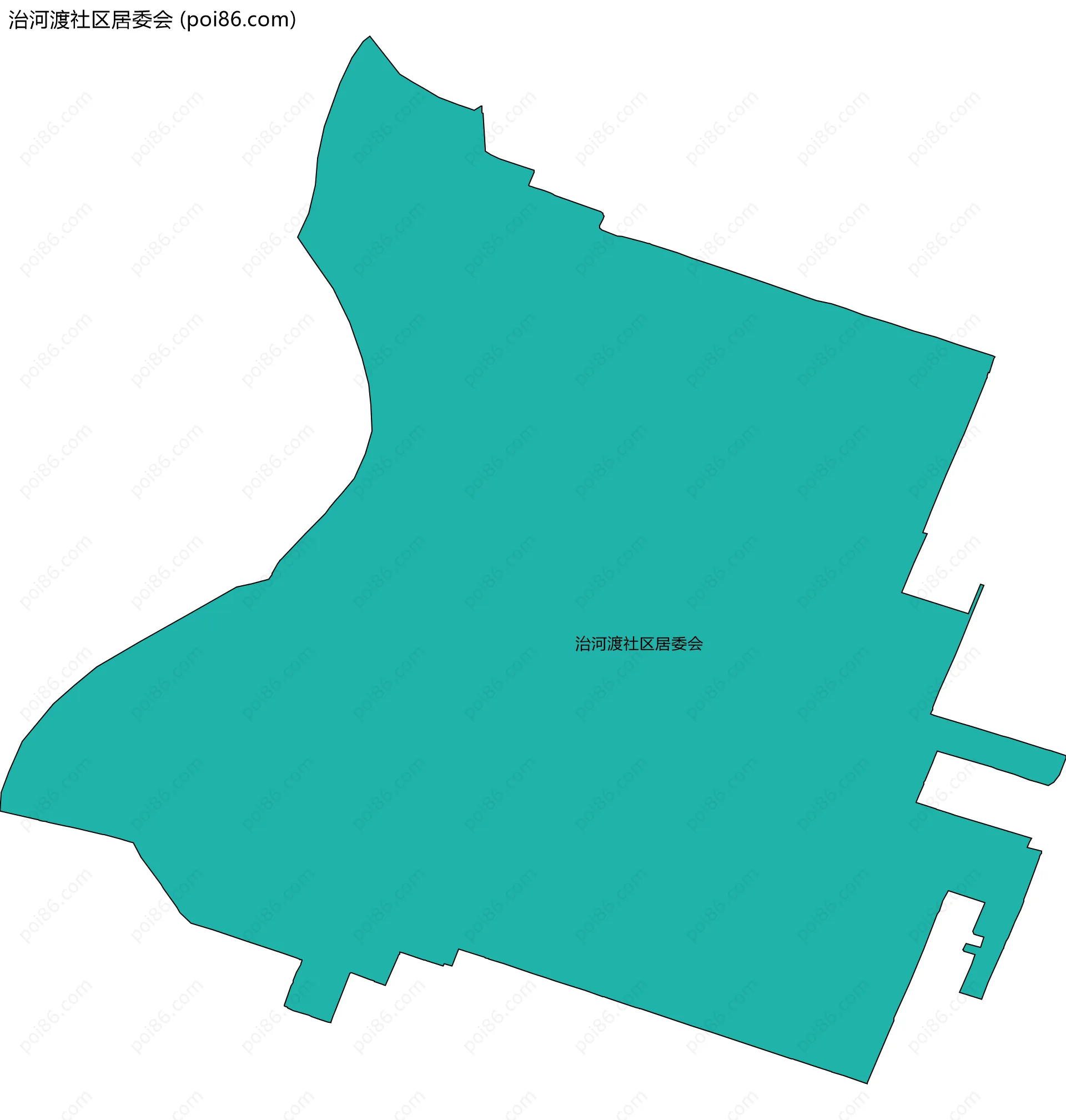 治河渡社区居委会边界地图