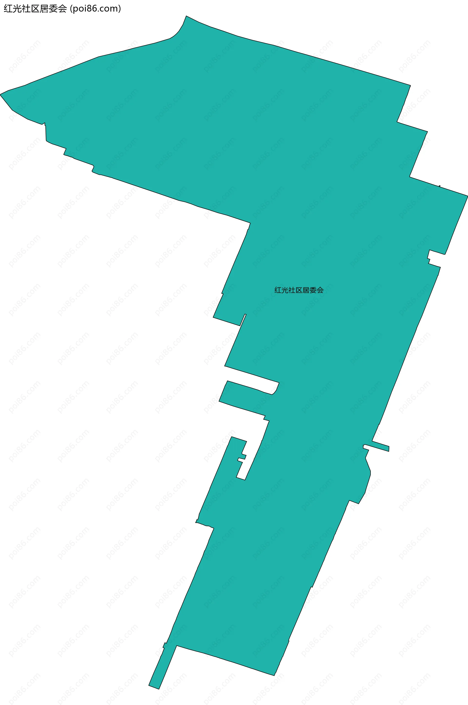 红光社区居委会边界地图